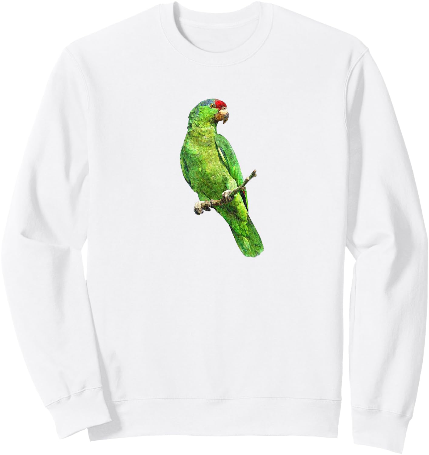 Green Amazon Parrot Bird T Shirt Sweatshirt - Sweatshirt | White