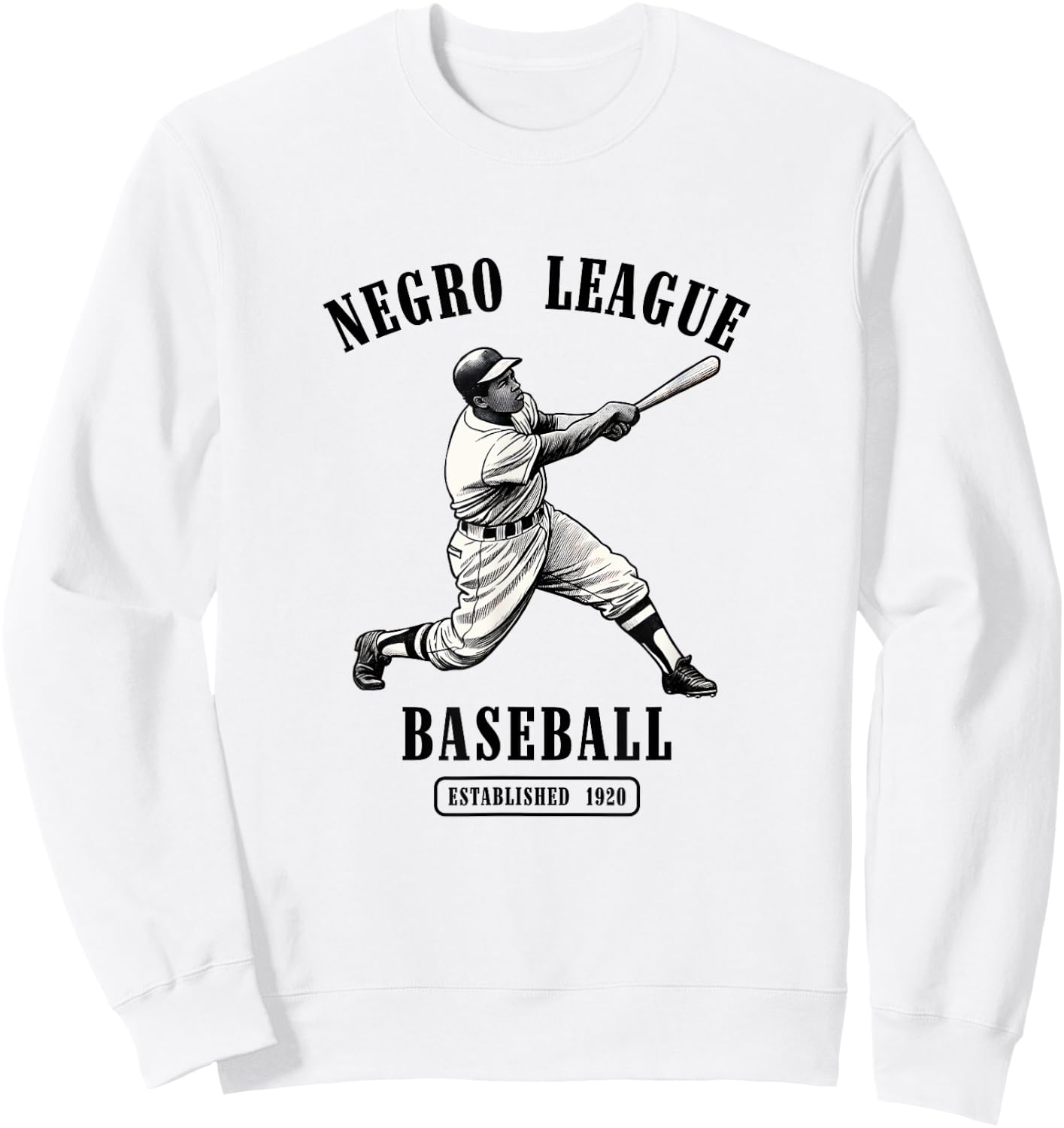 Vintage Negro League Baseball Black History Month Juneteenth Sweatshirt - Sweatshirt | White