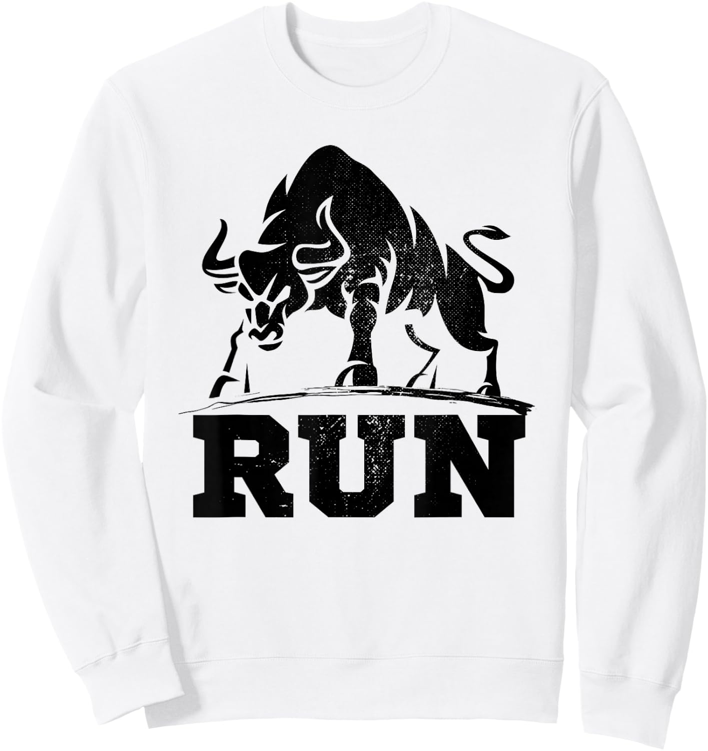 Raging Bulls Running of Bull Bullfight Cowboys Lover Animal Sweatshirt - Sweatshirt | White