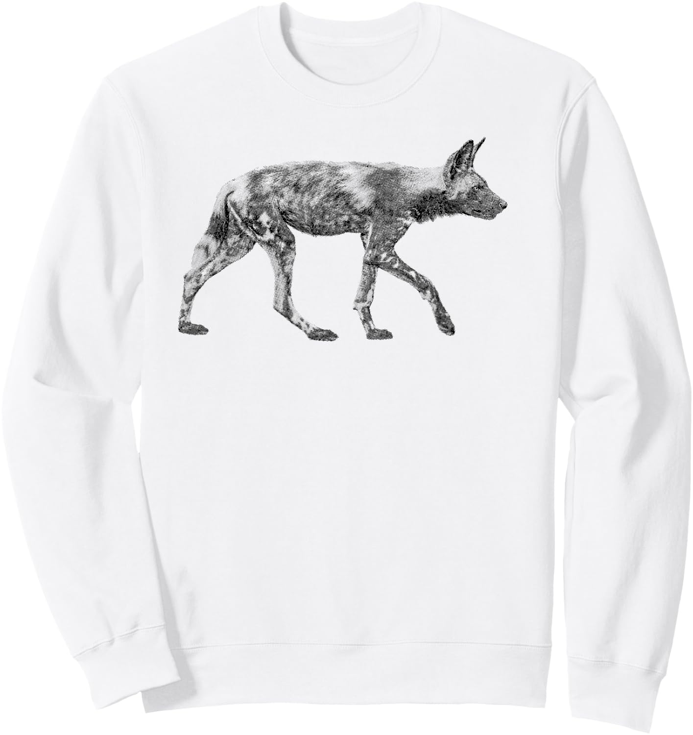African Wild Dog Ready to Hunt Sweatshirt - Sweatshirt | White