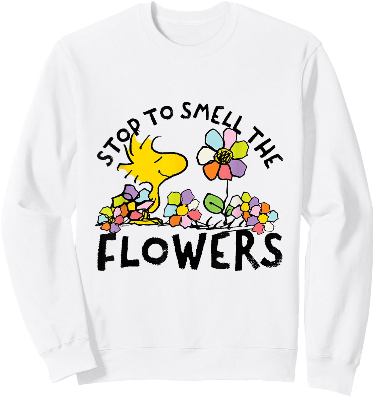 Peanuts - Woodstock Stops Smelling Flowers Sweatshirt - Sweatshirt | White