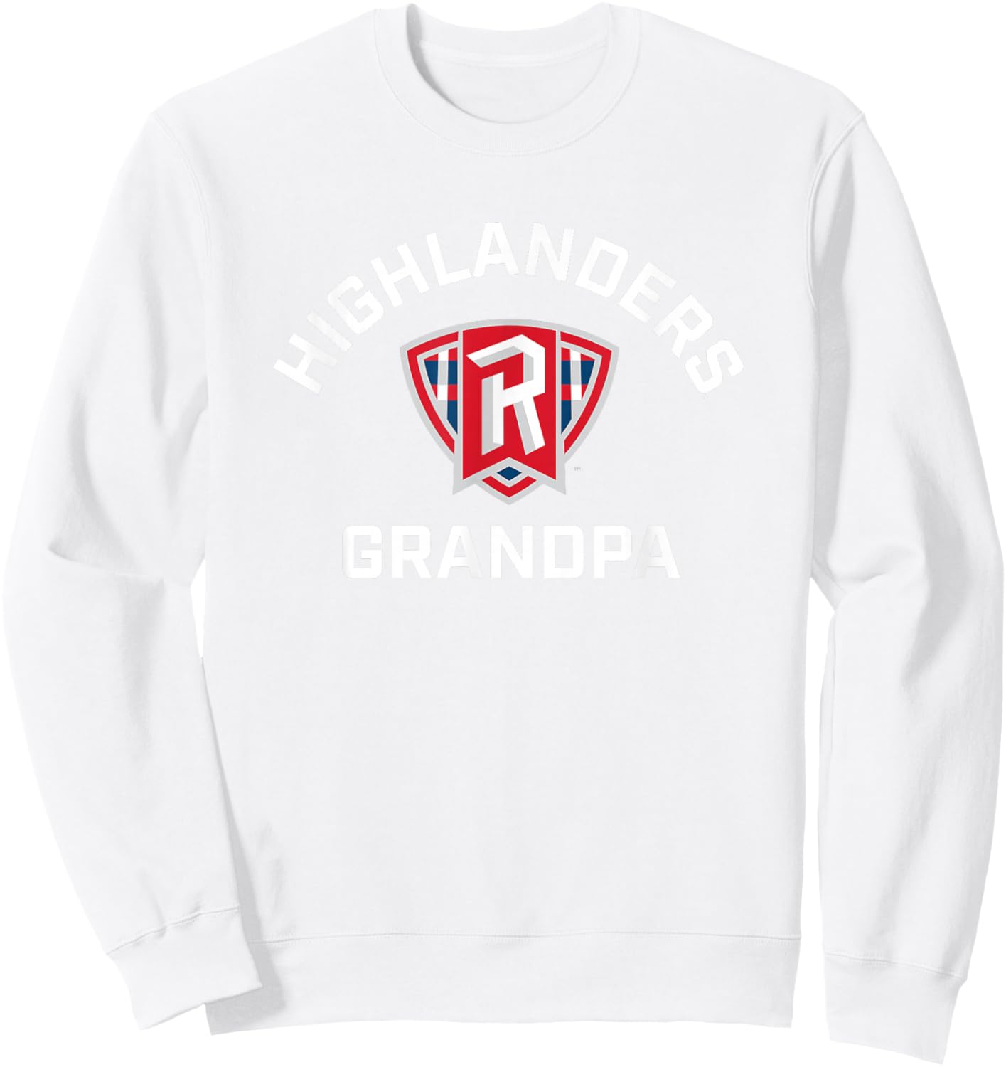 Radford University Highlanders Arched Grandpa Sweatshirt - Sweatshirt | White