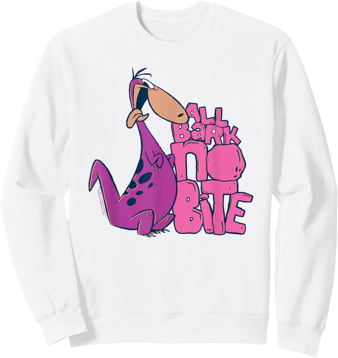 The Flintstones Dino All Bark No Bite Sweatshirt - Sweatshirt | White