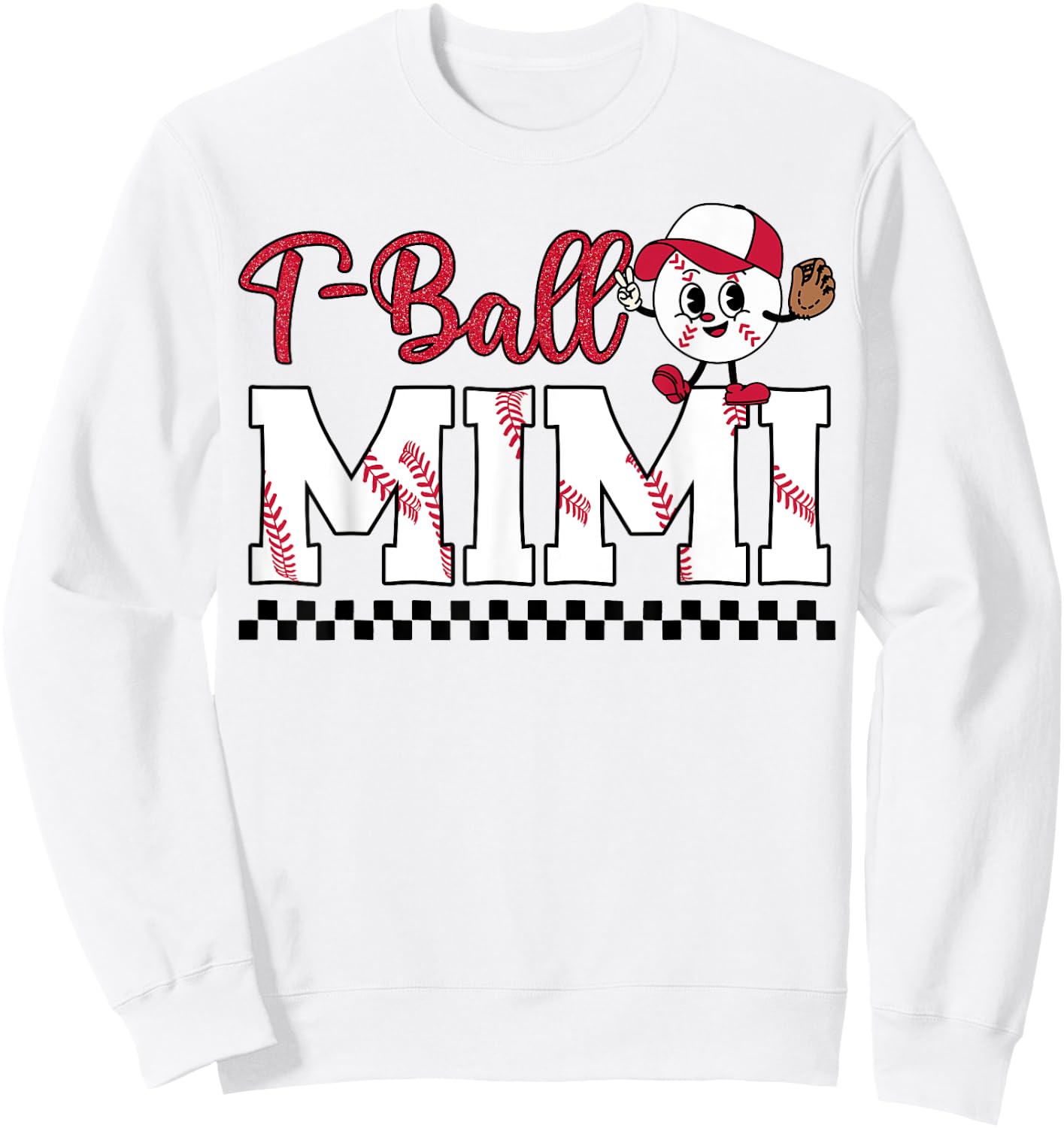 Ball Mimi Leopard Funny Tball Mimi Mother's Day Sweatshirt - Sweatshirt | White