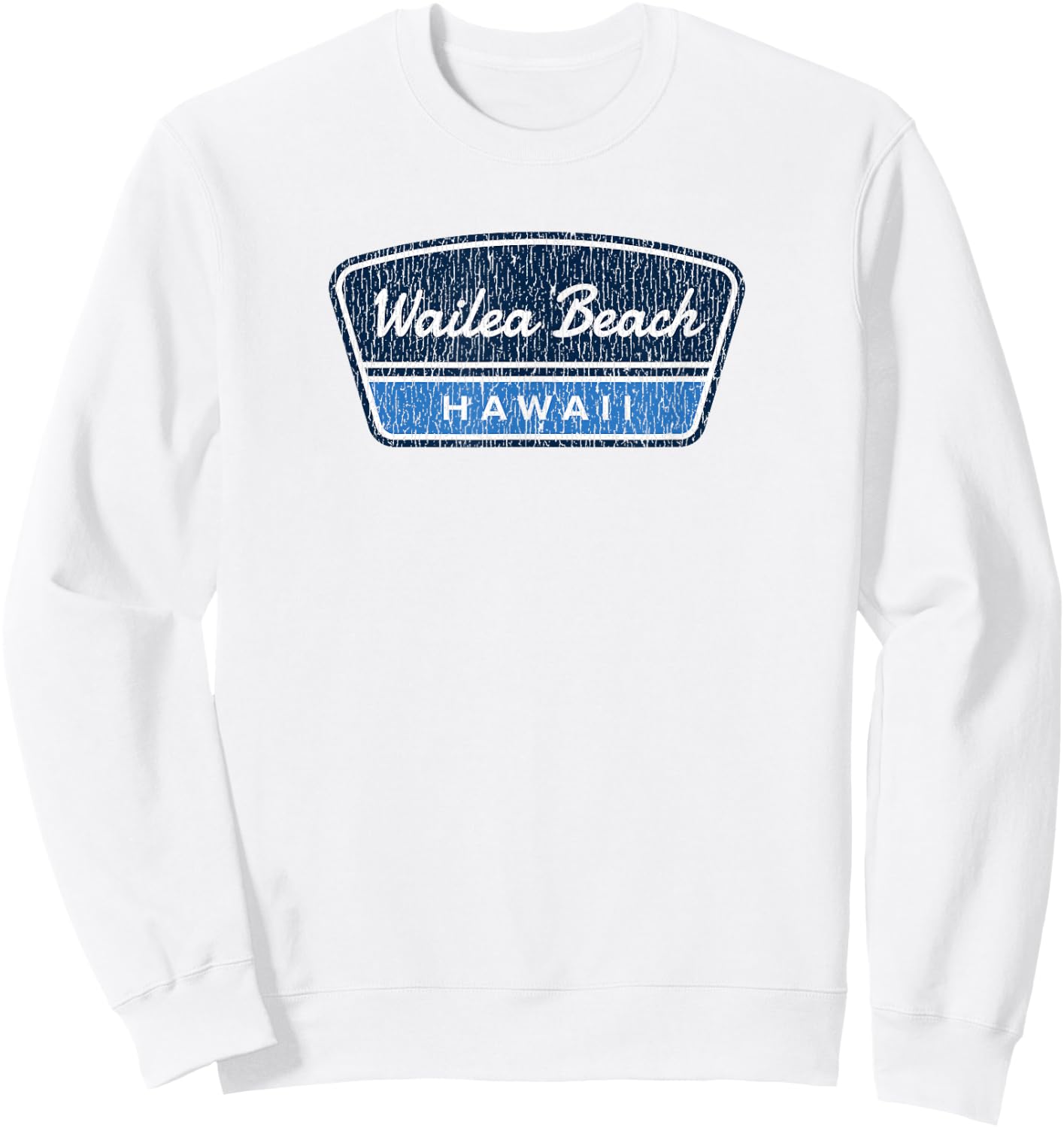 Retro Wailea Beach Hawaii Maui Vintage Souvenir Sweatshirt - Sweatshirt | White