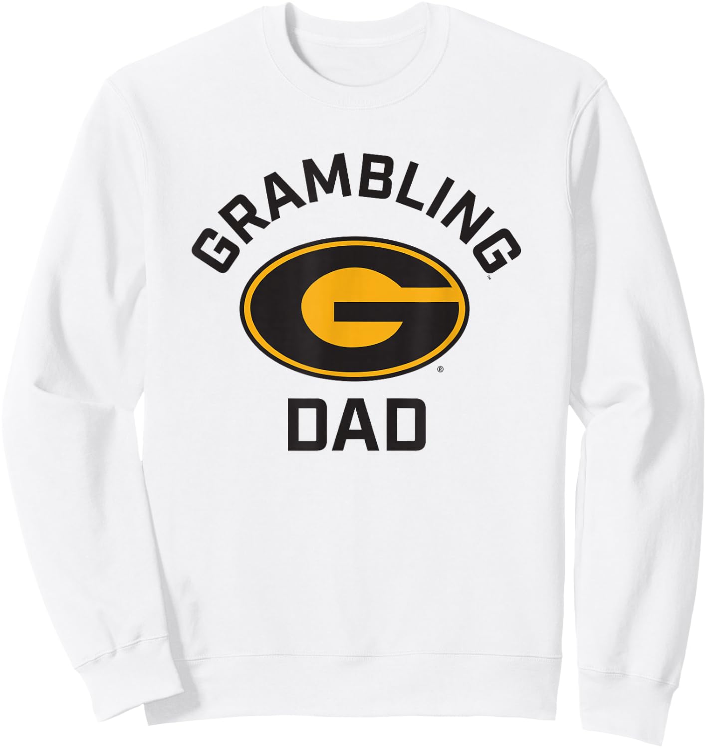Grambling State University GSU Tigers Arched Dad Sweatshirt - Sweatshirt | White