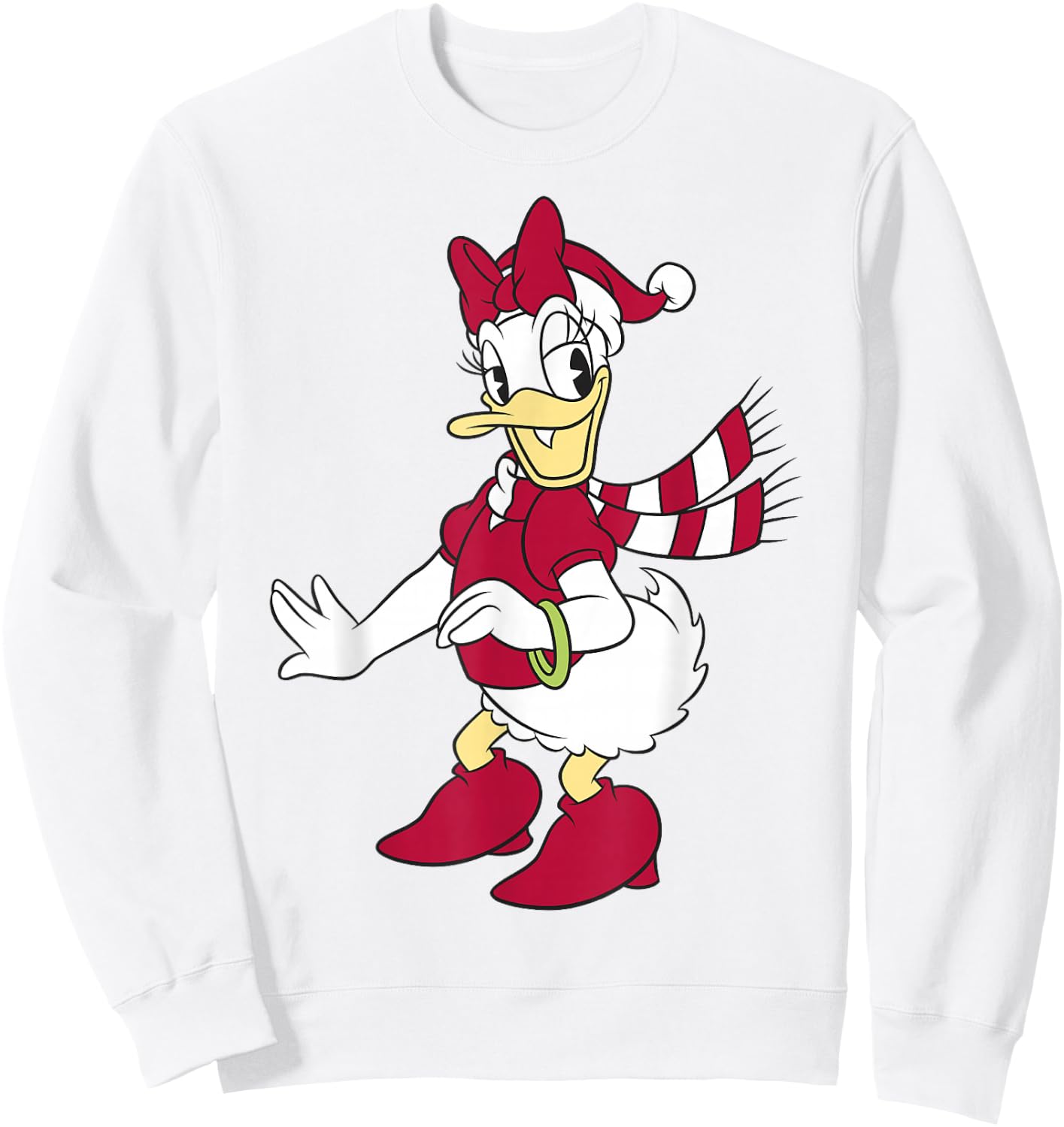 Disney Daisy Duck Classic Christmas Portrait Sweatshirt - Sweatshirt | White