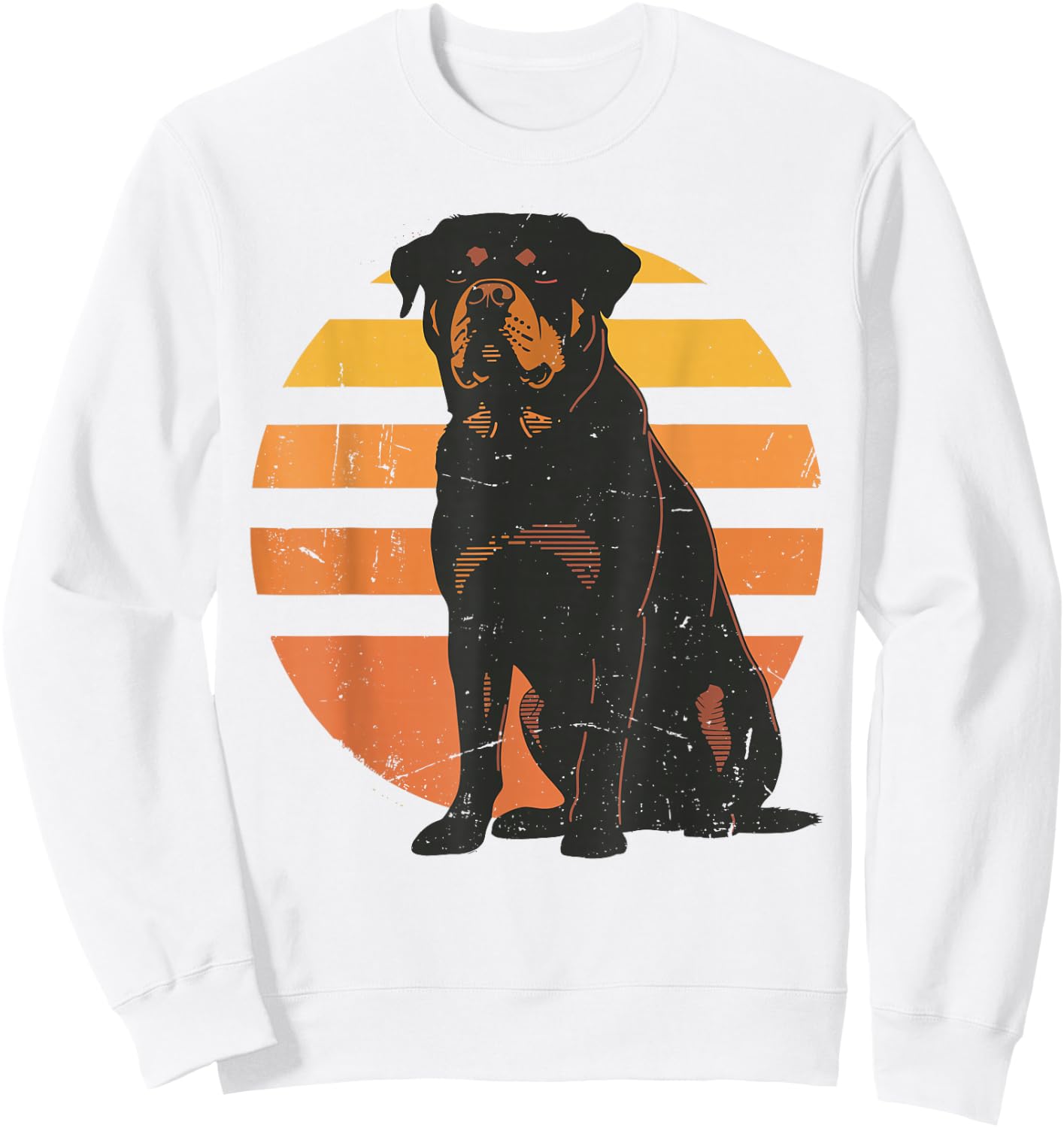 Retro Rottweiler Dog Lovers Gift Vintage Rottie Men Women Sweatshirt - Sweatshirt | White