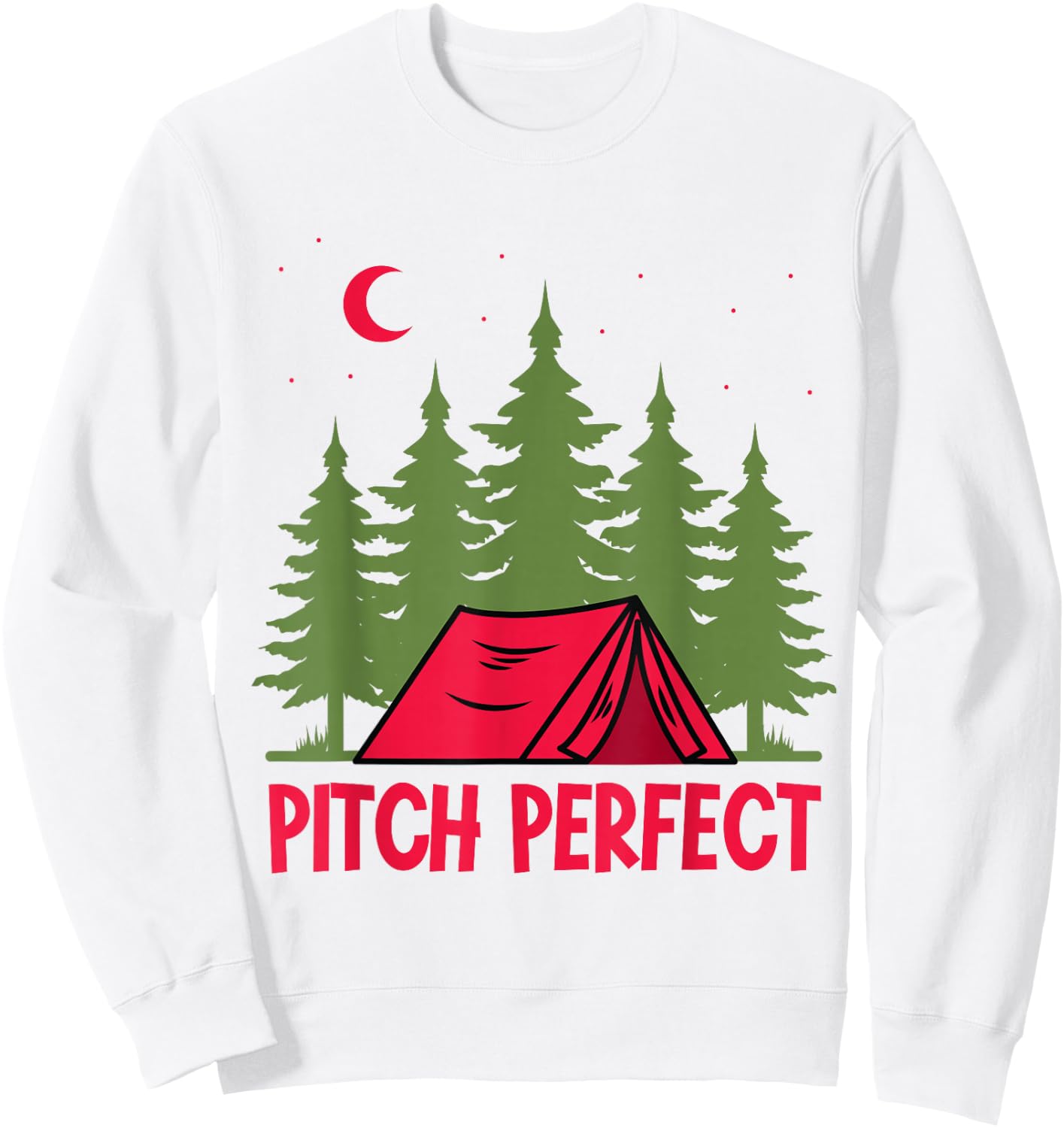 Pitch perfect - Tent Camper Camping Sweatshirt - Sweatshirt | White