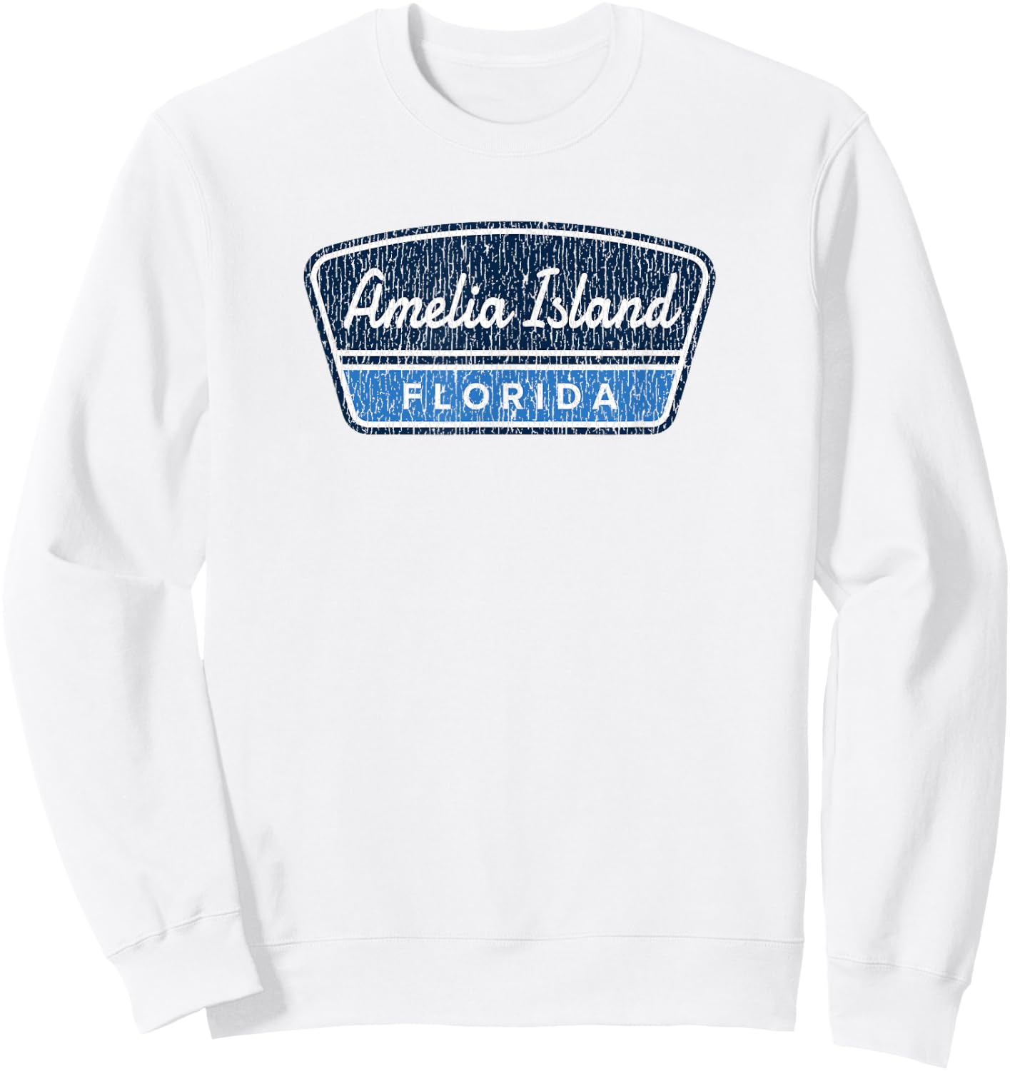 Vintage Amelia Island Florida Souvenir Retro Preppy Graphic Sweatshirt - Sweatshirt | White