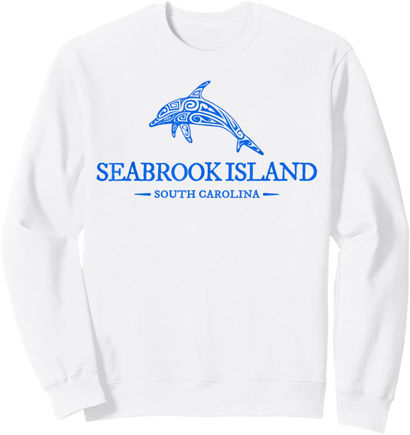 Seabrook Island South Carolina Dolphin Boys Girls Sweatshirt - Sweatshirt | White