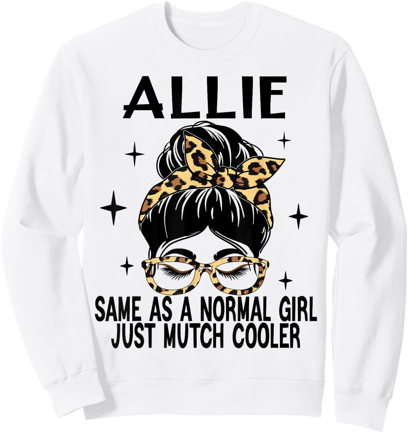 SwiftStyle Apparel ALLIE Costume Cute Definition Personalized Name ALLIE Sweatshirt - Sweatshirt | White