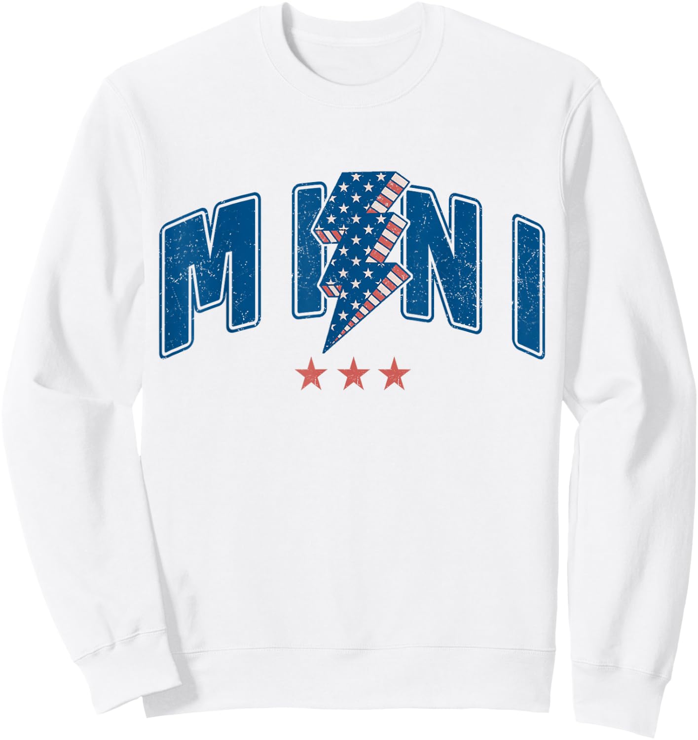 American Mama and Mini Matching 4th of July USA Flag Retro Sweatshirt - Sweatshirt | White