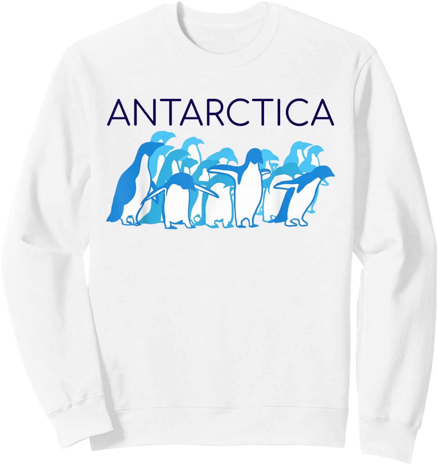 UpTheCreek Antarctica , Men's -Adults, Blue, Short Sleeve, Small Sweatshirt - Sweatshirt | White