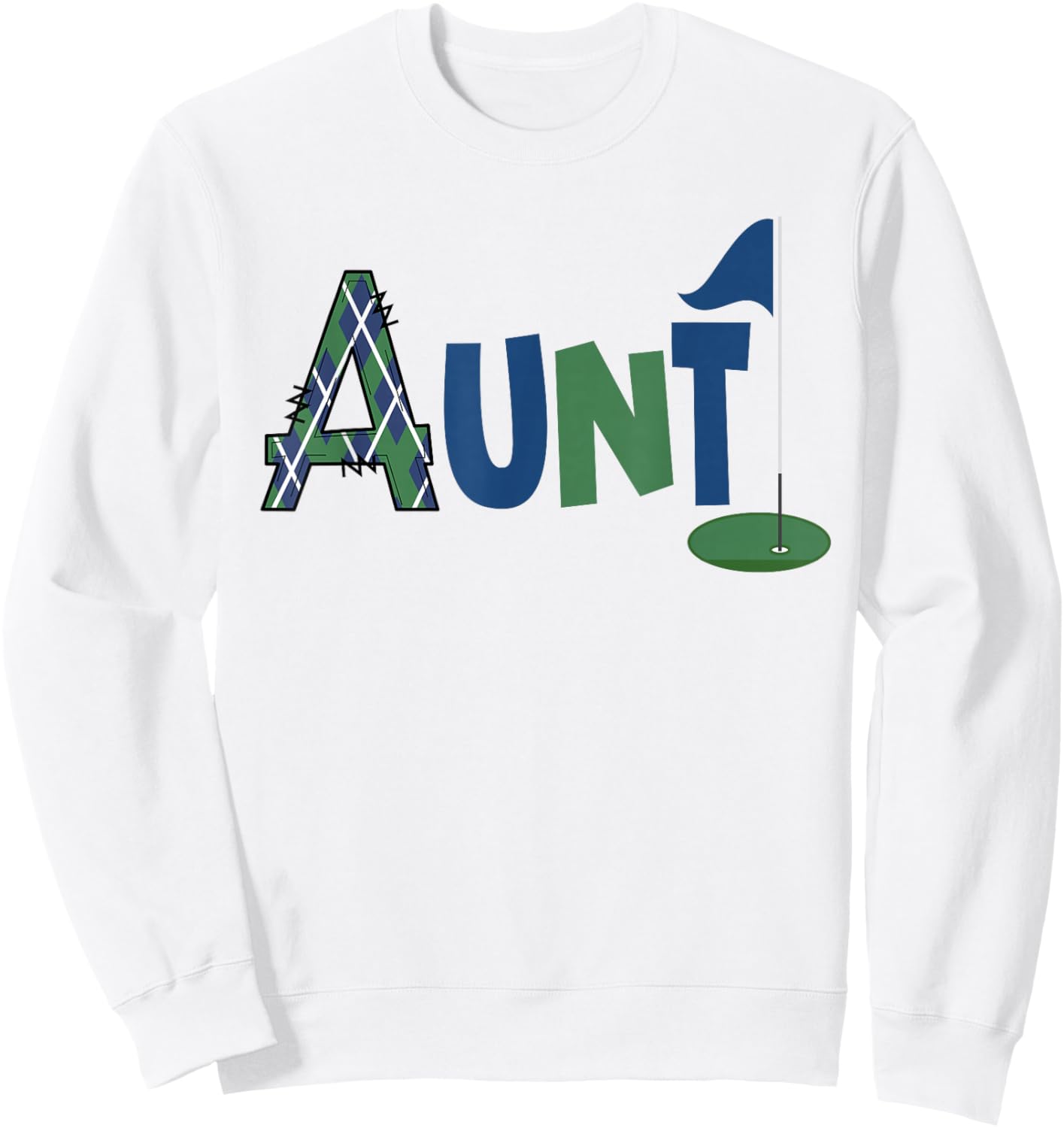 Aunt of The Birthday Boy Hole in One Golf Sport Matching Sweatshirt - Sweatshirt | White