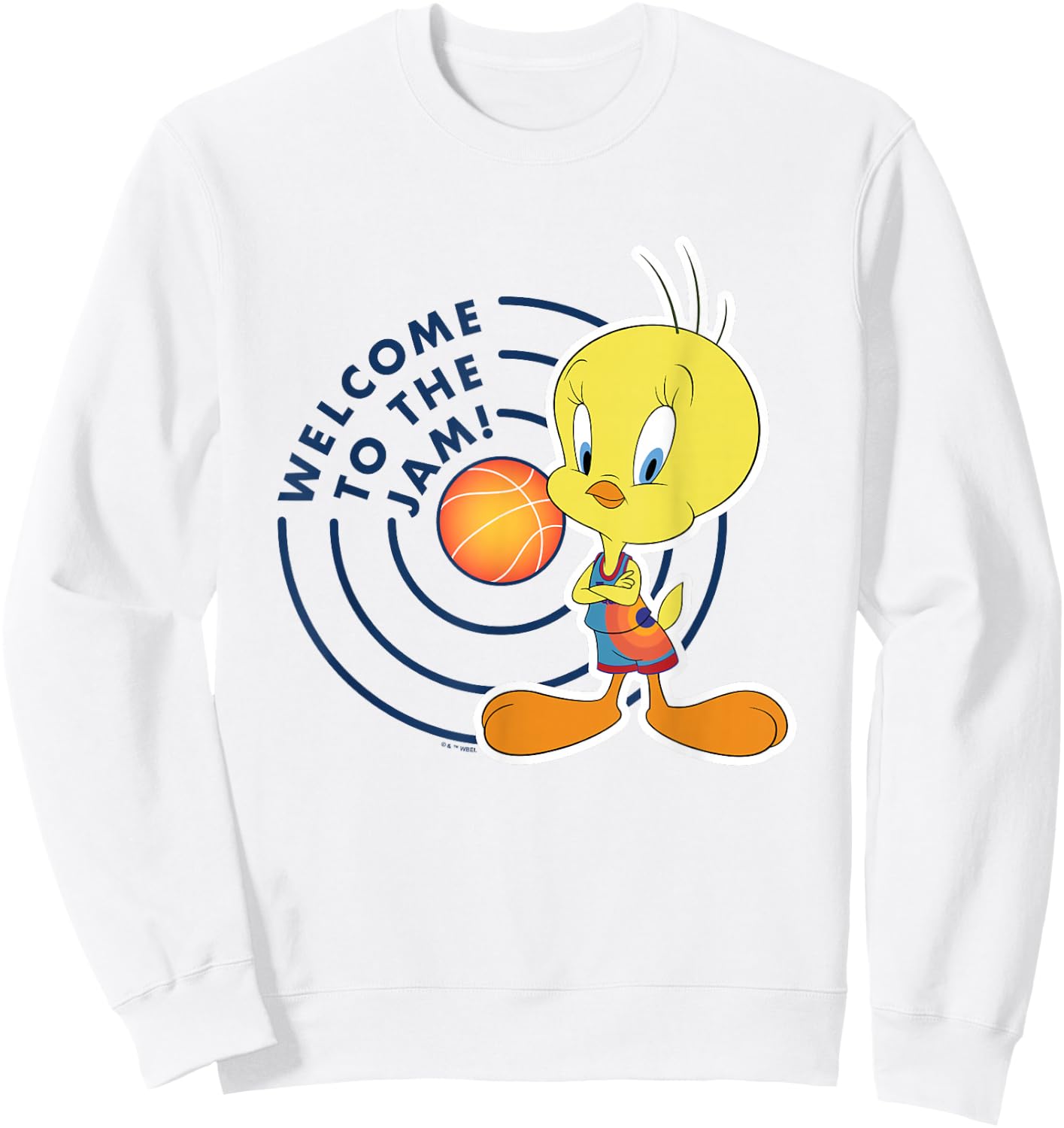 Space Jam 2 Welcome To The Jam Tweety Bird Big Chest Poster Sweatshirt - Sweatshirt | White