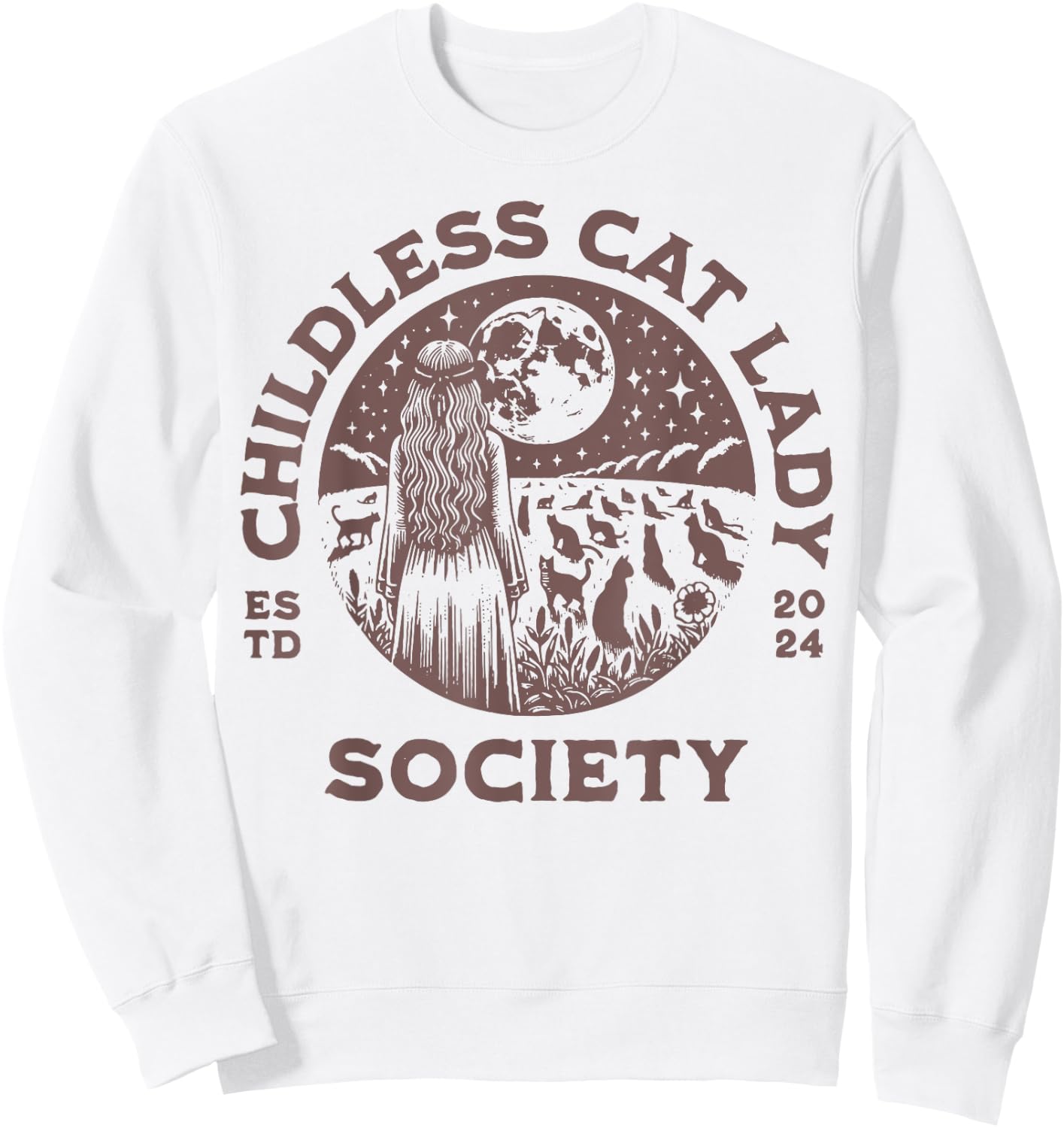 Childless Cat Lady 2024 Society Sweatshirt - Sweatshirt | White