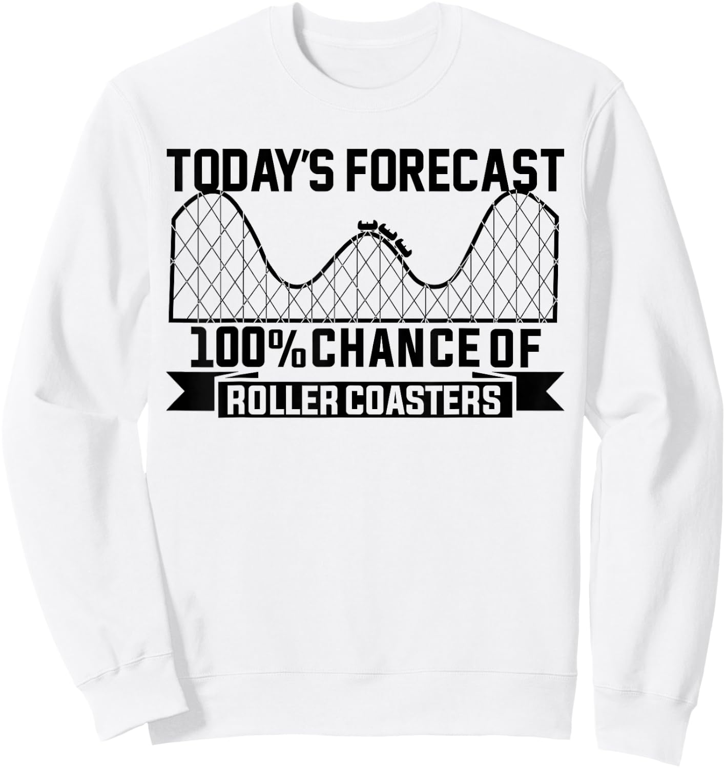 Funny RollerCoaster Vintage Amusement Park Sweatshirt - Sweatshirt | White