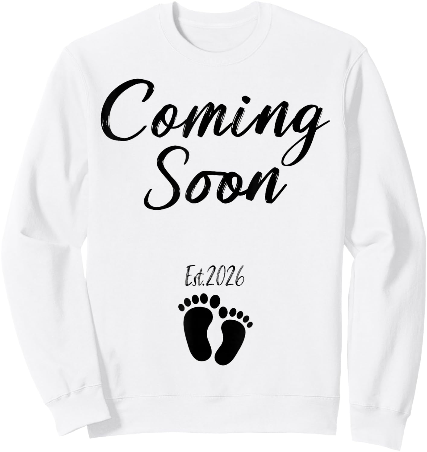 Coming Soon 2026 Pregnancy Announcement Mother's Day Sweatshirt - Sweatshirt | White