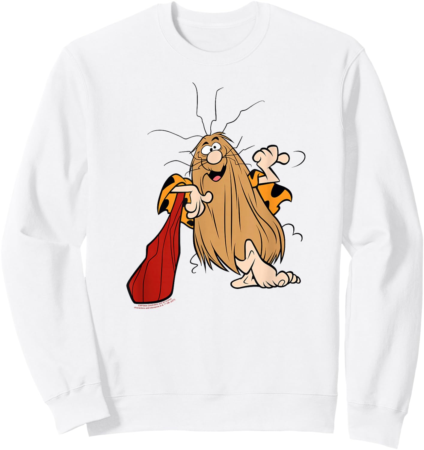 Captain Caveman Just Chilling Sweatshirt - Sweatshirt | White