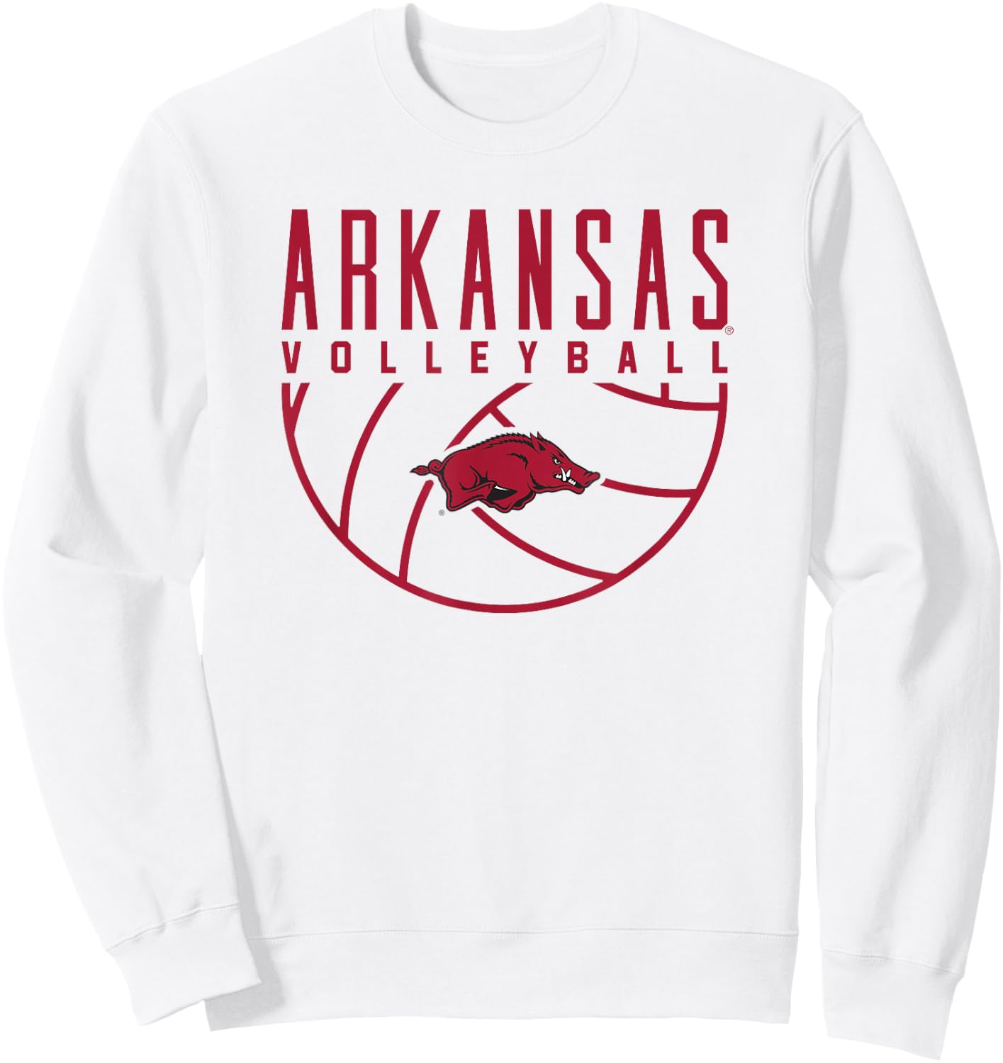 University of Arkansas Razorbacks Volleyball Sweatshirt - Sweatshirt | White