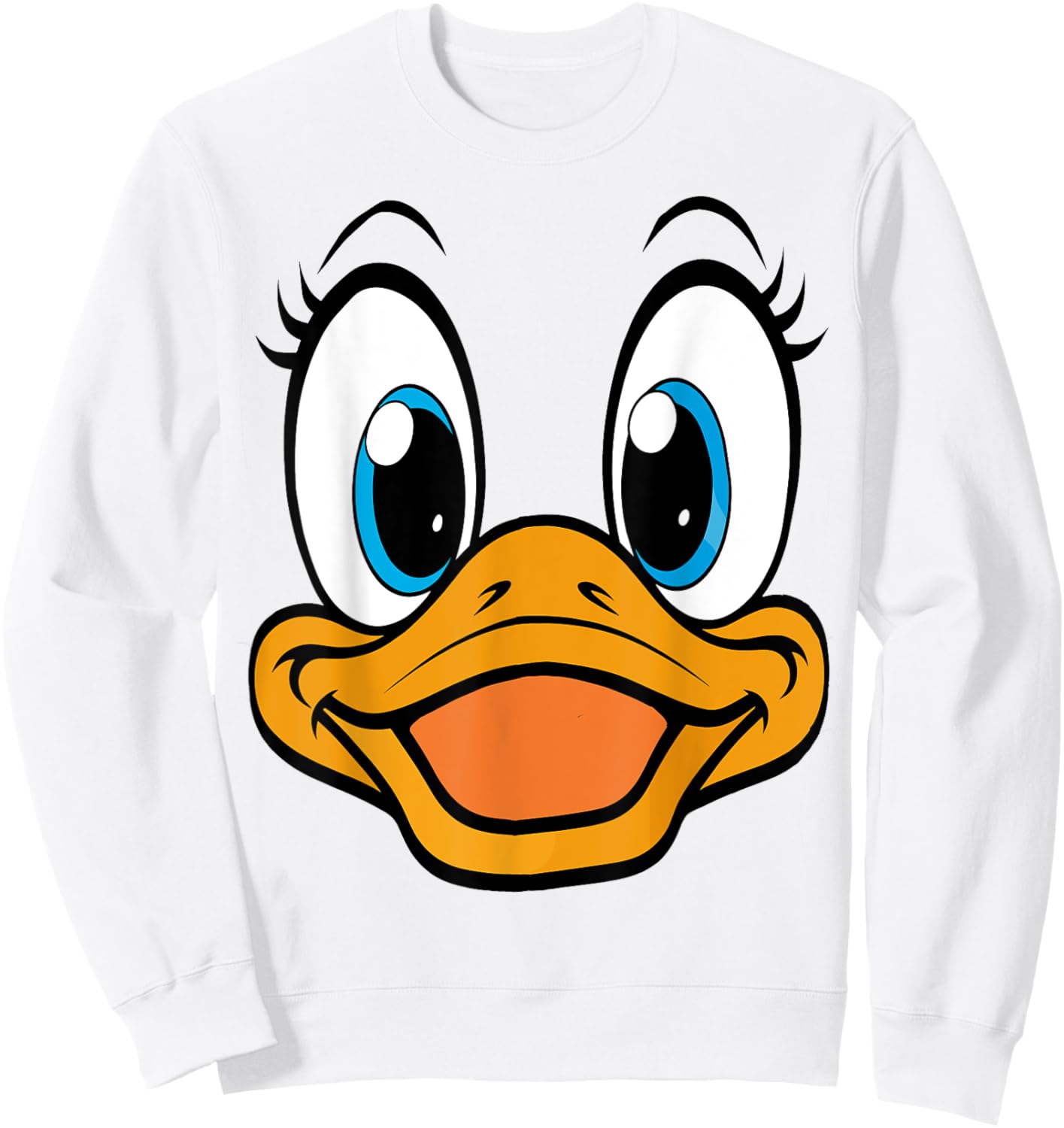 Cute Duck Face Funny Animal Costume Halloween Sweatshirt - Sweatshirt | White