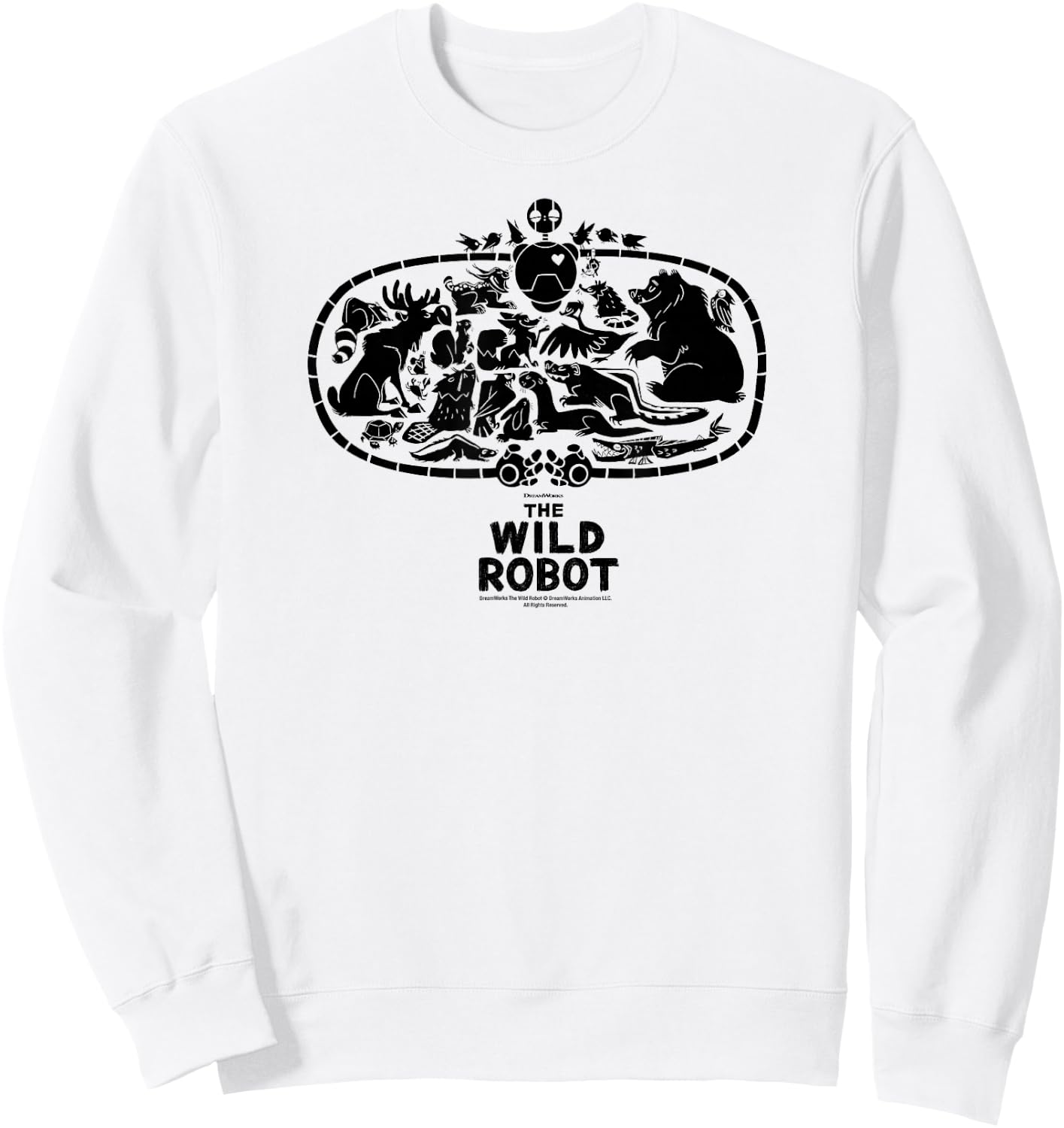 DreamWorks The Wild Robot Group Hug Sweatshirt - Sweatshirt | White