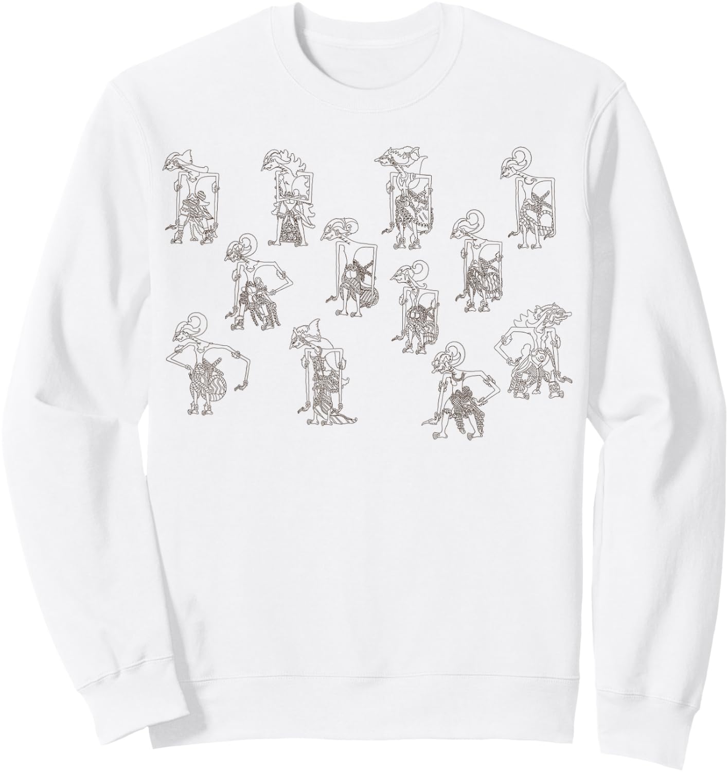 Wayang Kulit, Indonesia's Puppetry Heritage Sweatshirt - Sweatshirt | White