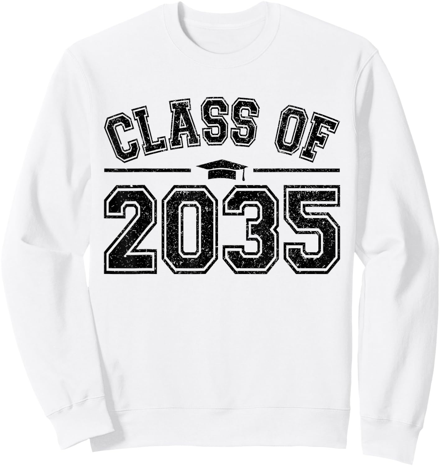 Preschool Class of 2035 Grow With Me Graduation 2035 Vintage Sweatshirt - Sweatshirt | White