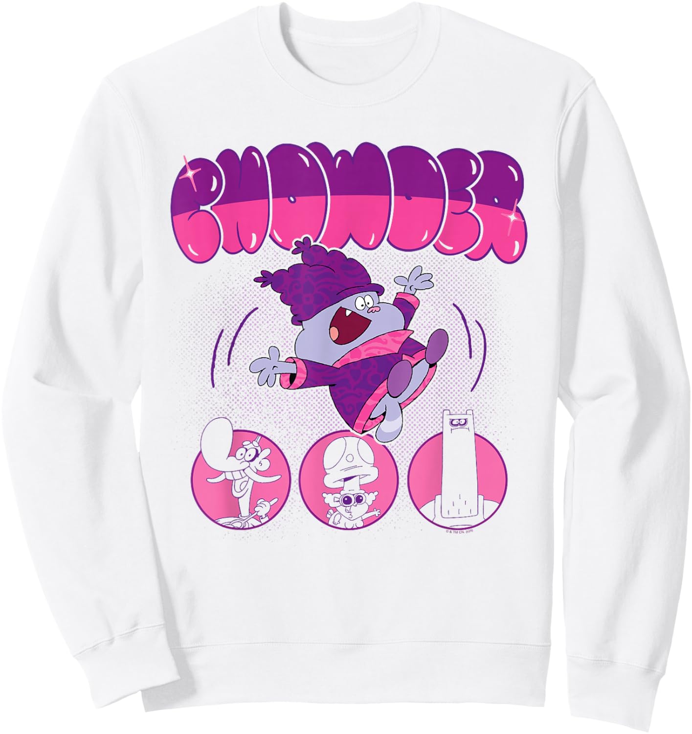 Chowder Catering Team Bubble Letters Cartoon Network Sweatshirt - Sweatshirt | White