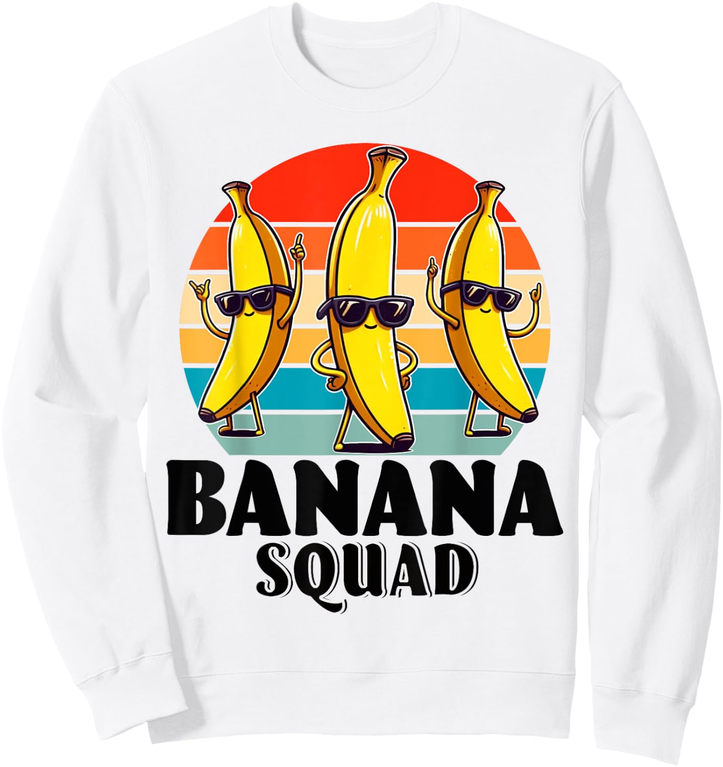 Bananas Shirt Men Women Cute Banana Gifts Funny Banana Squad Sweatshirt - Sweatshirt | White