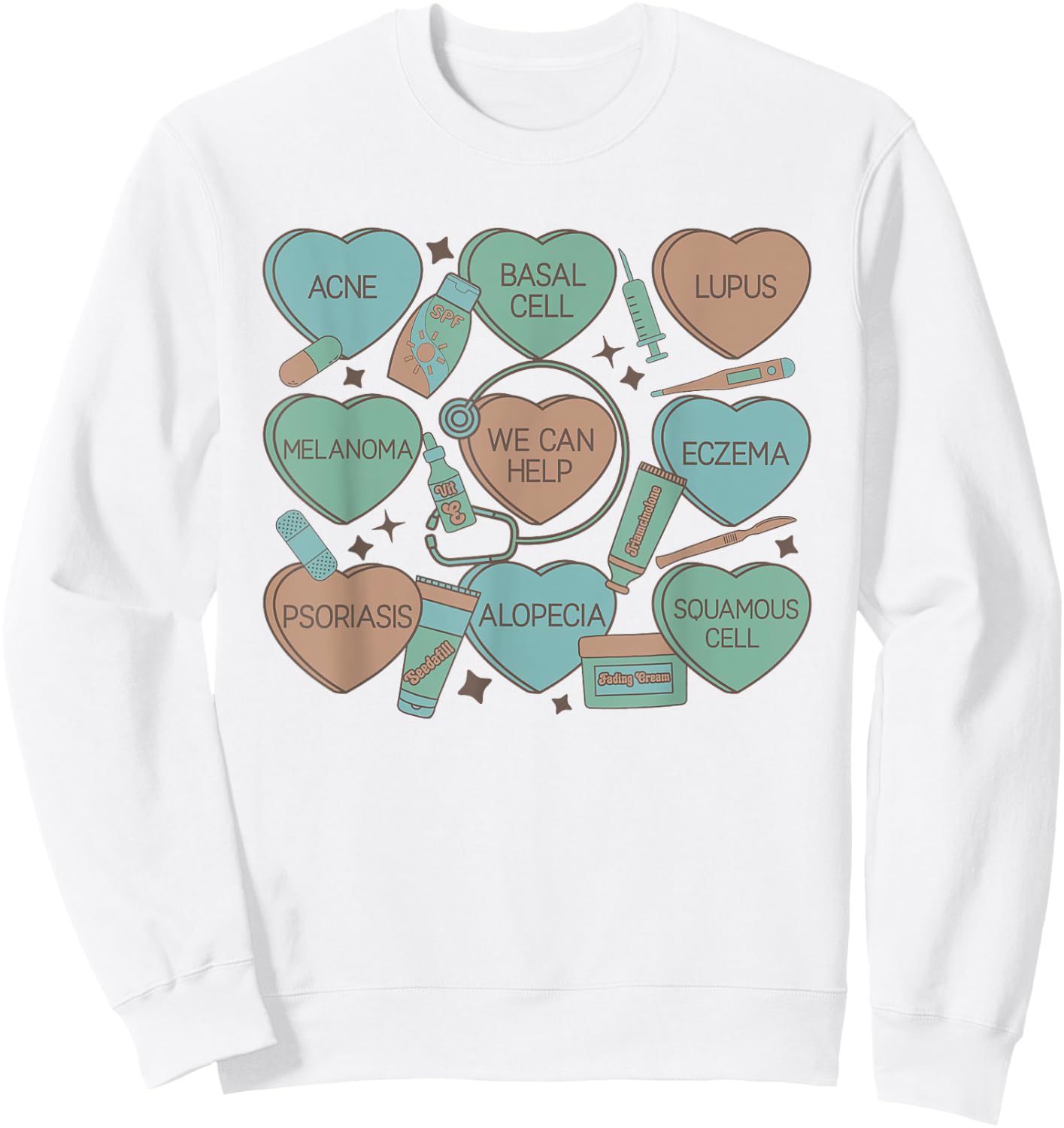 Dermatology Nurse Derm Nurse Summer Nurse Dermatologist Men Women Sweatshirt - Sweatshirt | White
