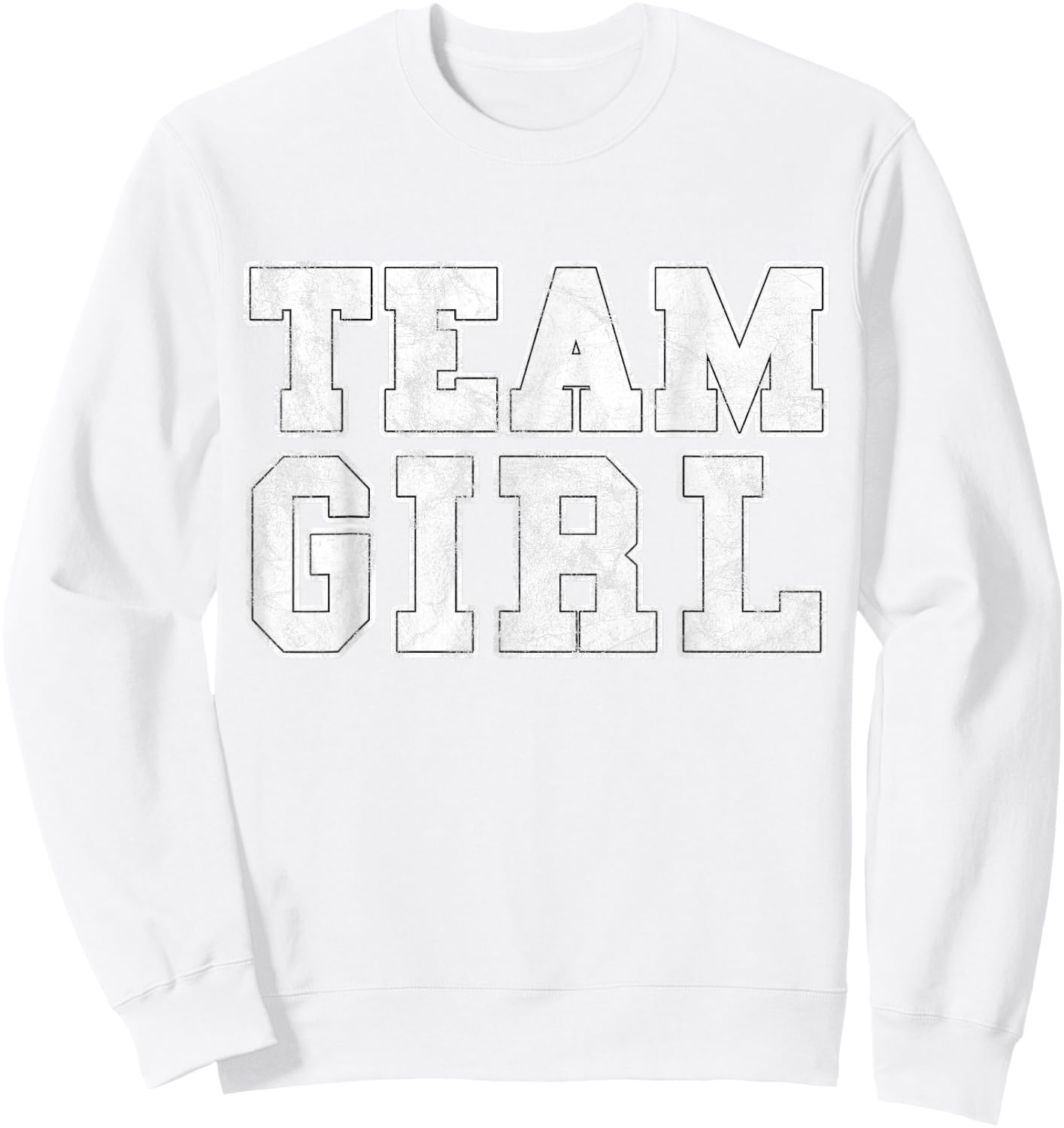 Team Girl Pink Gender Reveal Baby Shower Sweatshirt - Sweatshirt | White