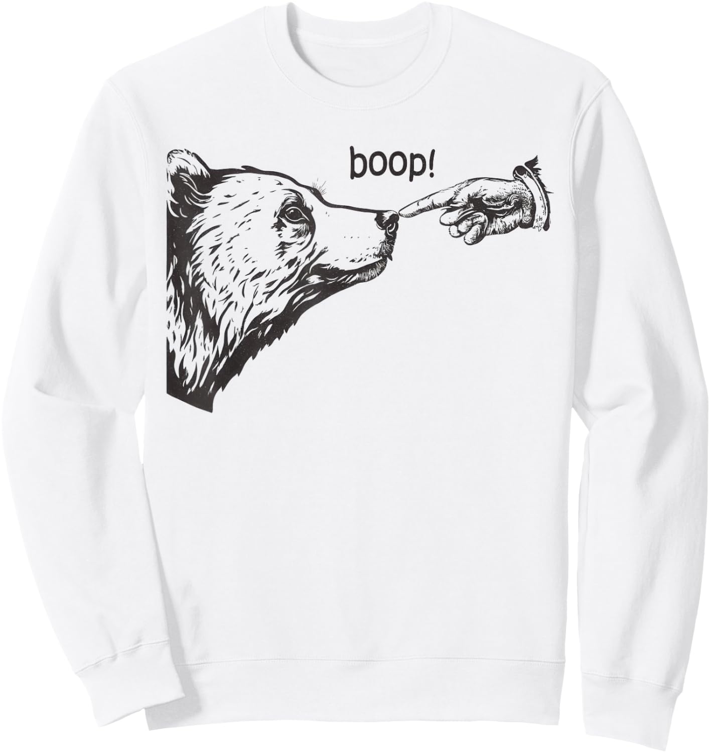 Retro Boop Bear Vintage Sweatshirt - Sweatshirt | White