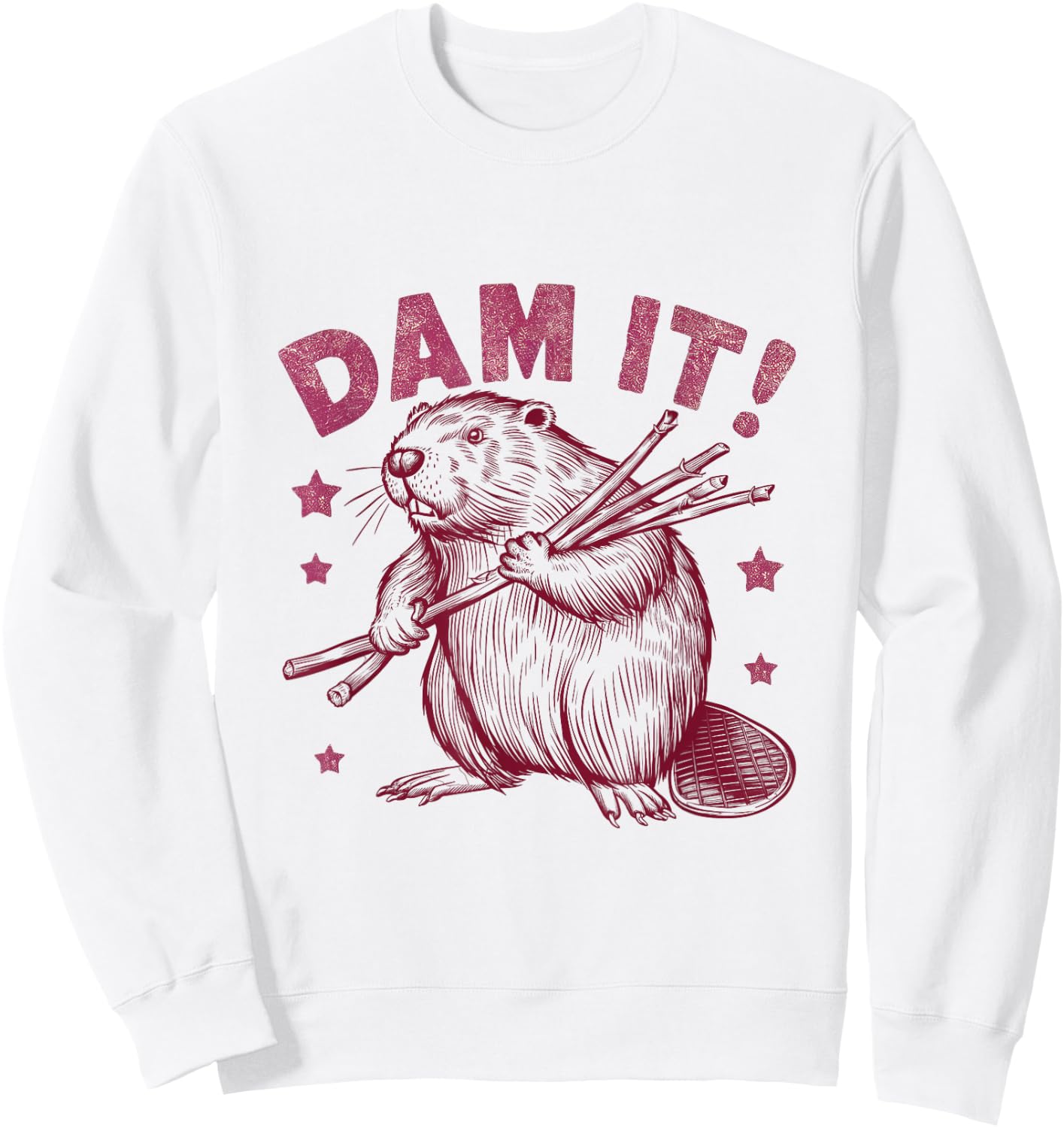 Sarcastic Beaver Sweatshirt - Sweatshirt | White