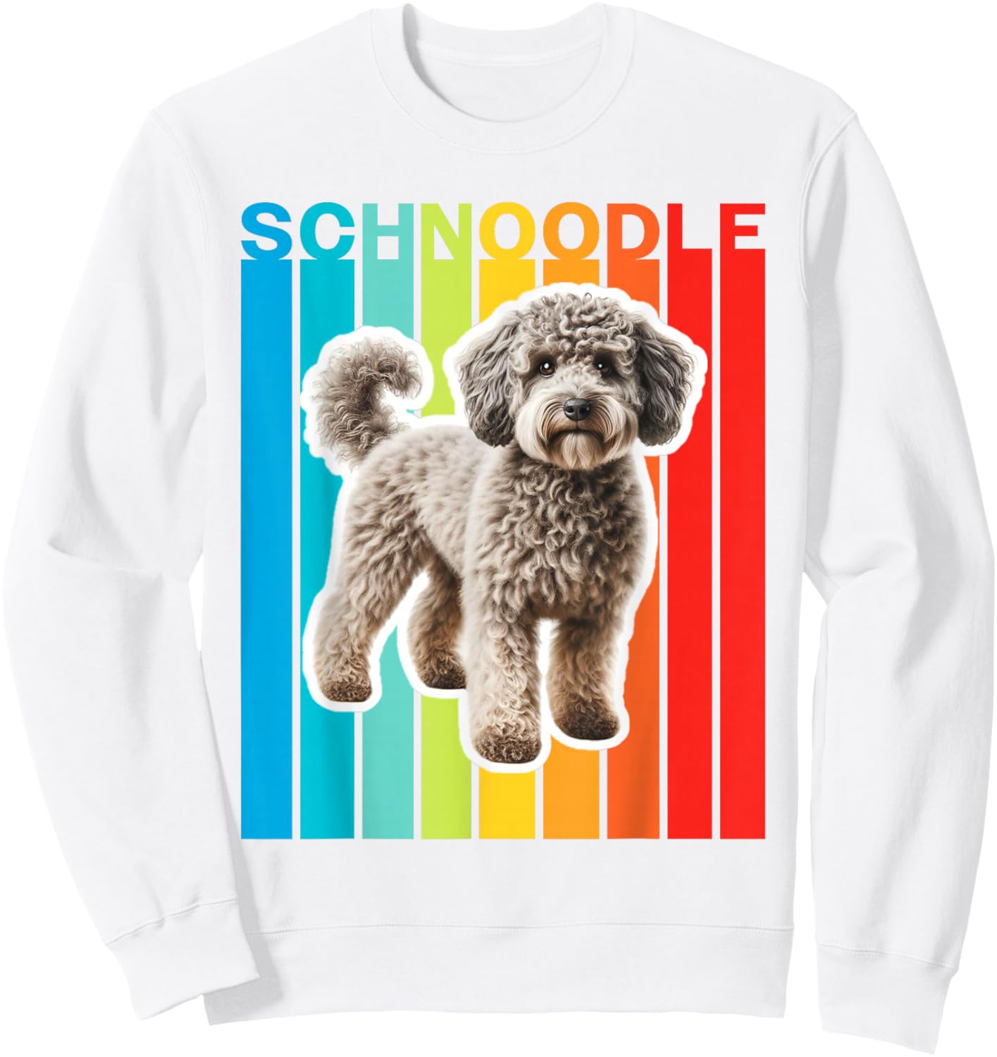 Colorful Schnoodle Sweatshirt - Sweatshirt | White