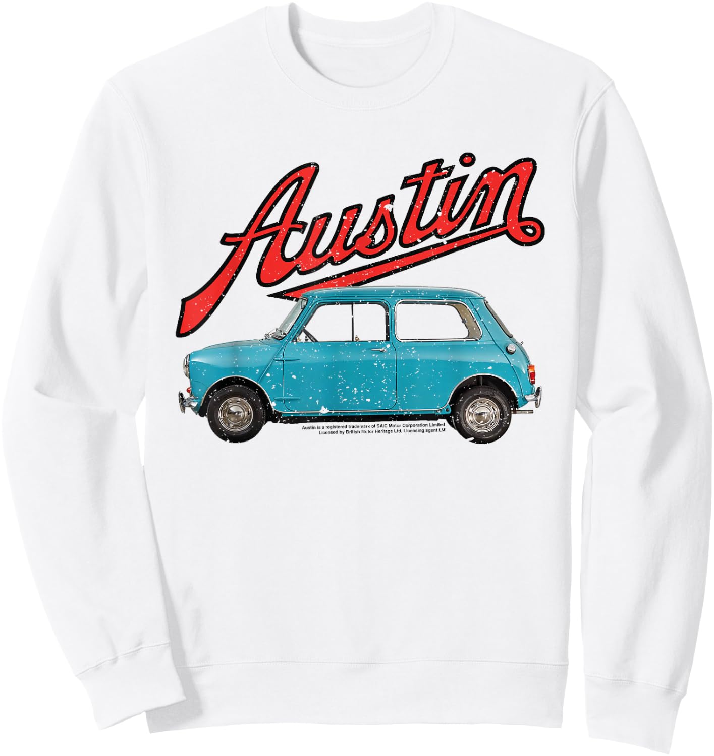 Austin Mini-Minor Retro Car Sweatshirt - Sweatshirt | White