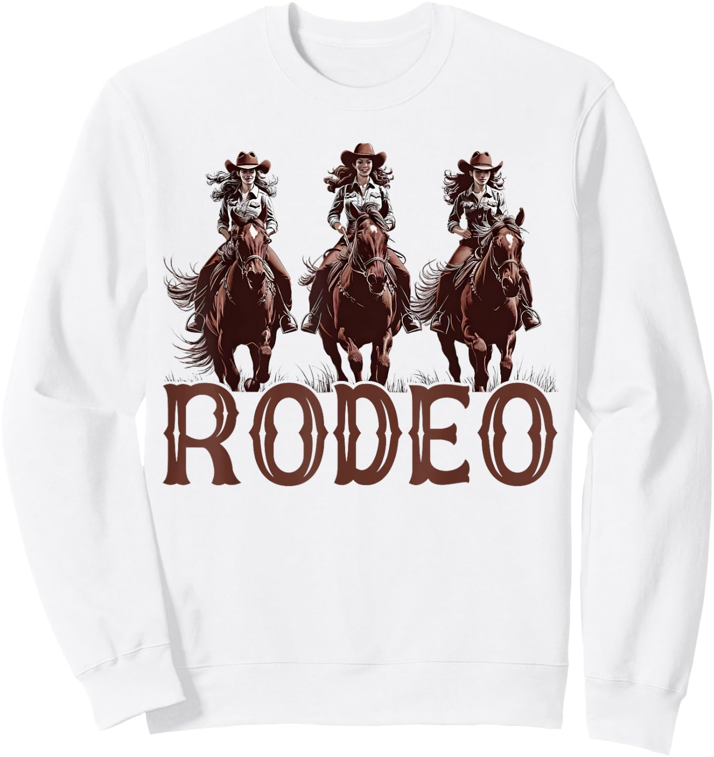 Rodeo Cowgirl Southern Western Girl Country Rodeo Texas Sweatshirt - Sweatshirt | White