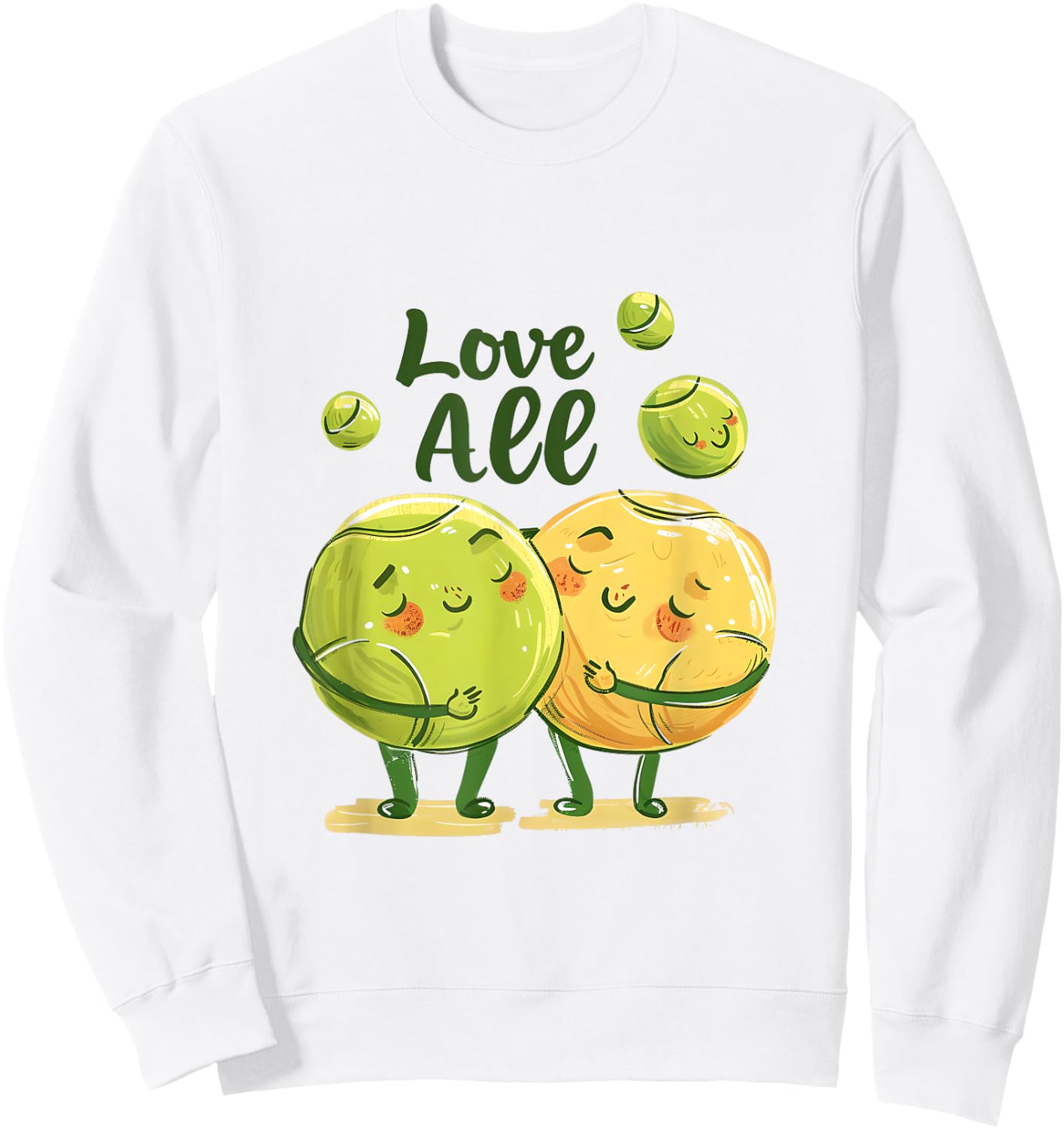 Love All Tennis Apparel | Tennis Lovers Gift Sweatshirt - Sweatshirt | White