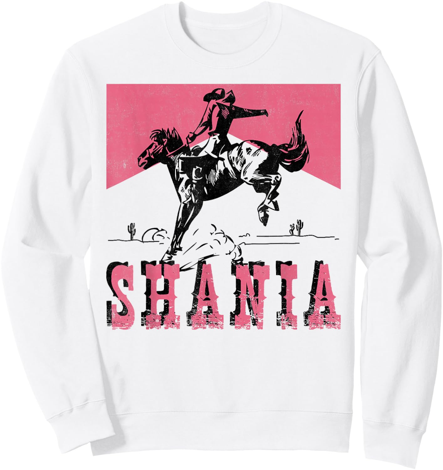 Vintage Shania Name Personalized Women Kids Sweatshirt - Sweatshirt | White