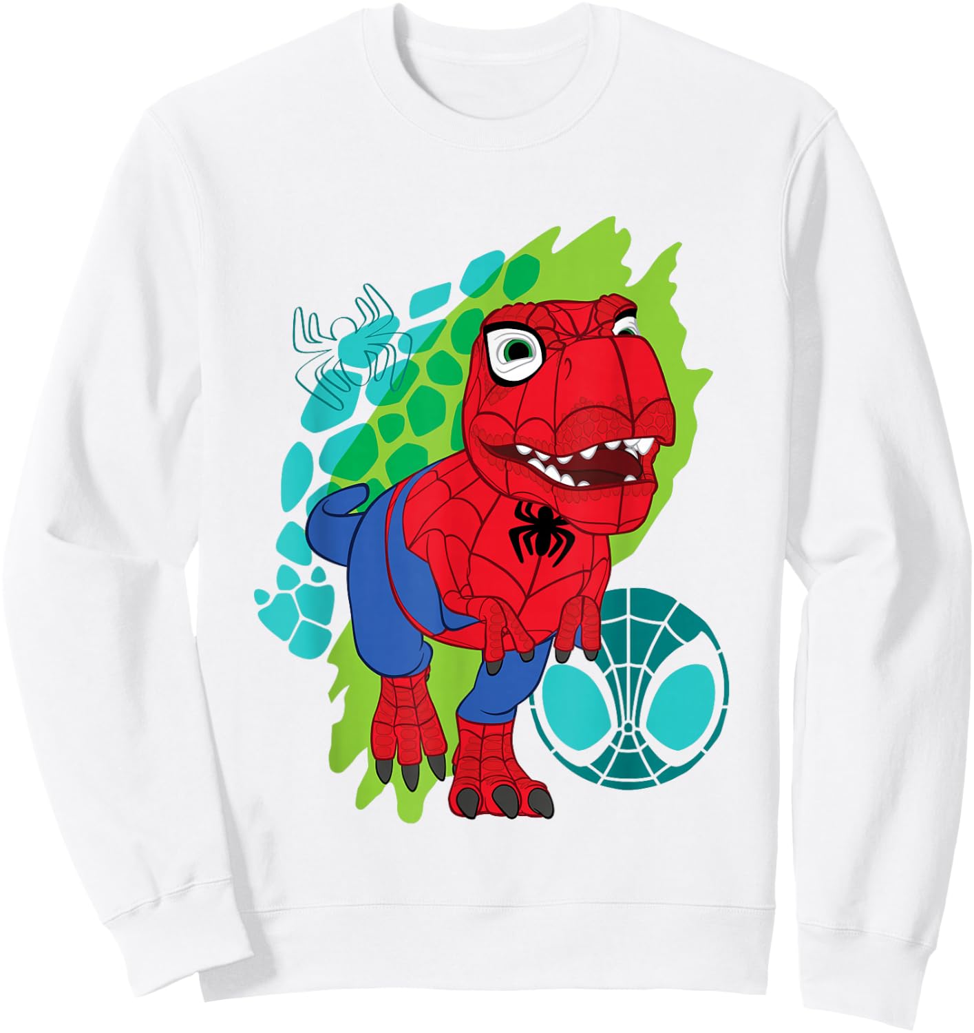 Marvel Spidey and His Amazing Friends Spider-Rex Cute Shot Sweatshirt - Sweatshirt | White