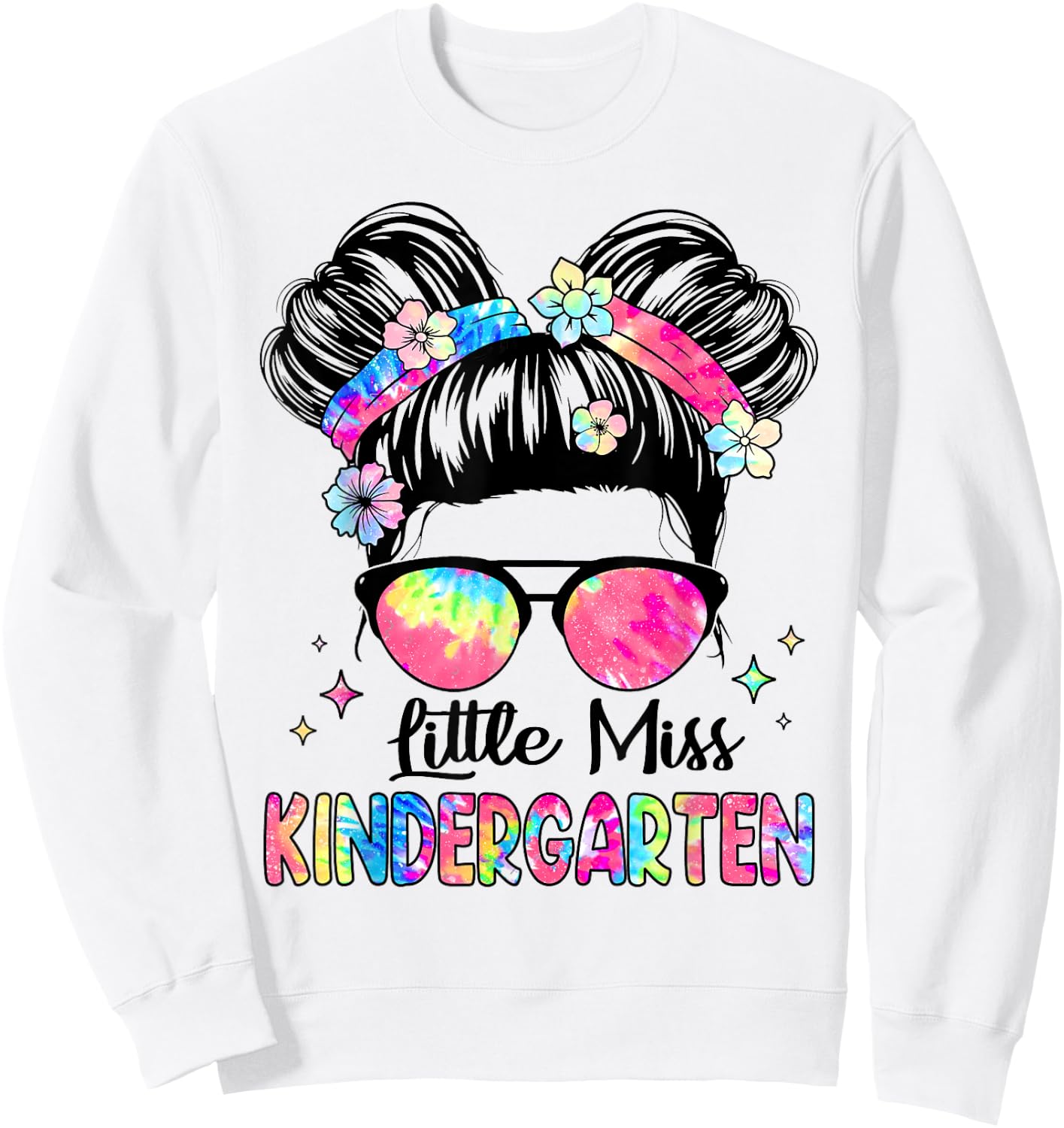 Little Miss Kindergarten Girls Kids Back To School Kinder Sweatshirt - Sweatshirt | White