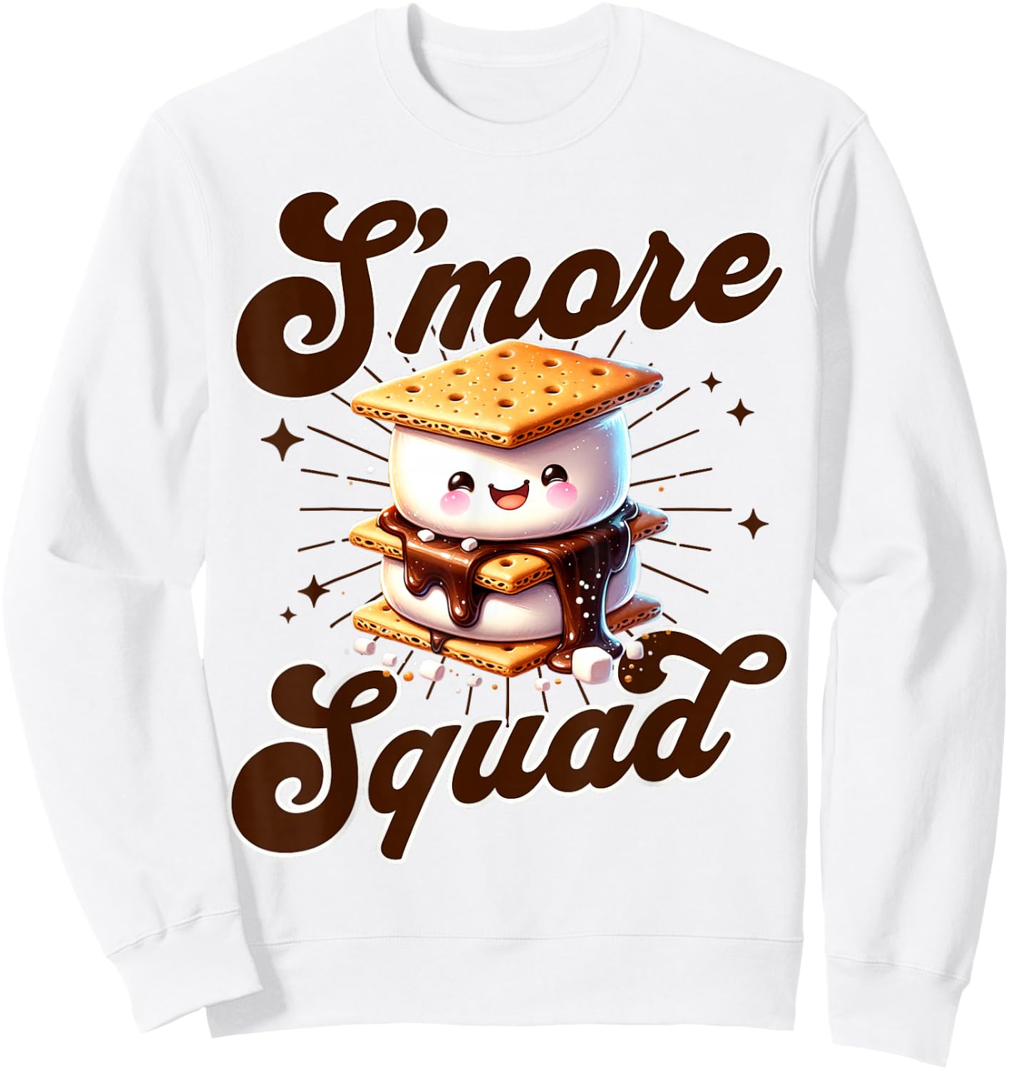 Cute Outdoor Smore Squad Camping Family Matching Summer Sweatshirt - Sweatshirt | White