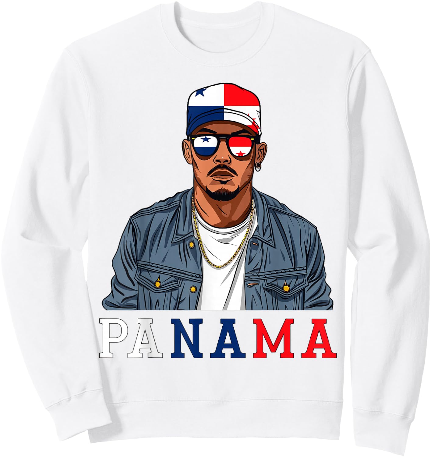 Panamanian Flag Outfit Souvenirs Country Panama Sweatshirt - Sweatshirt | White