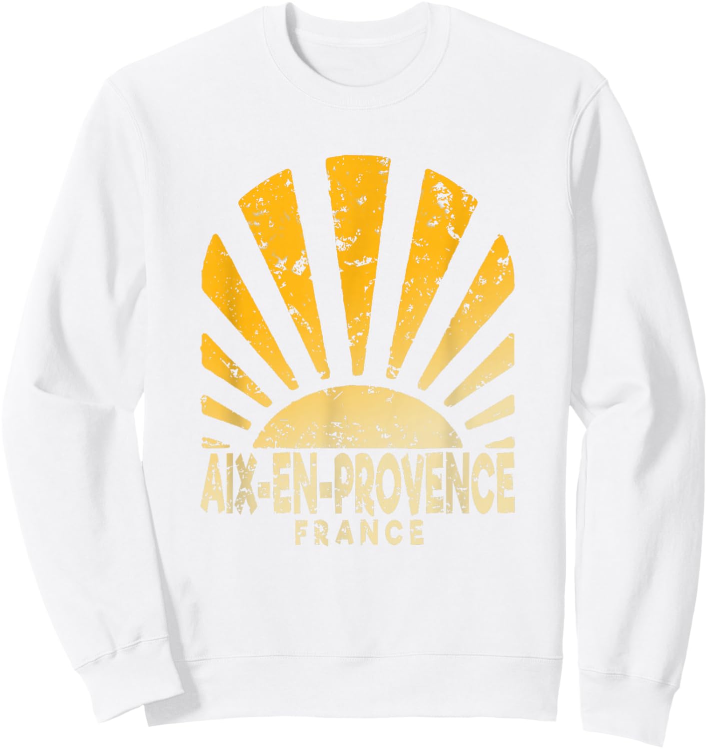 Aix-en-Provence France - Aix-en-Provence Sunshine Sweatshirt - Sweatshirt | White