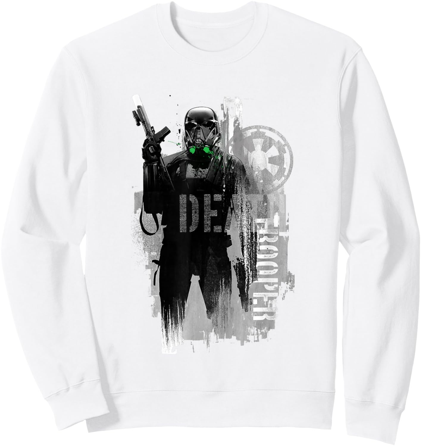 Star Wars Rogue One Iconic Death Trooper Pose Chest Poster Sweatshirt - Sweatshirt | White