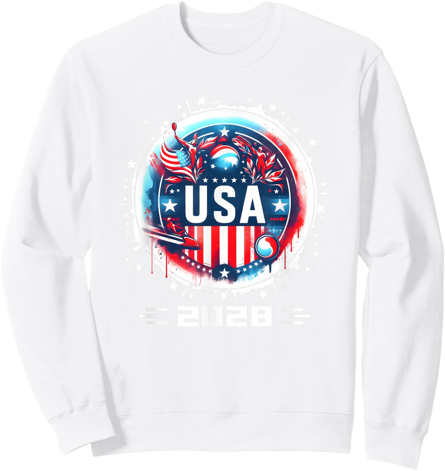 USA 2028 Go United States Sport USA Team 2028 USA Sweatshirt - Sweatshirt | White