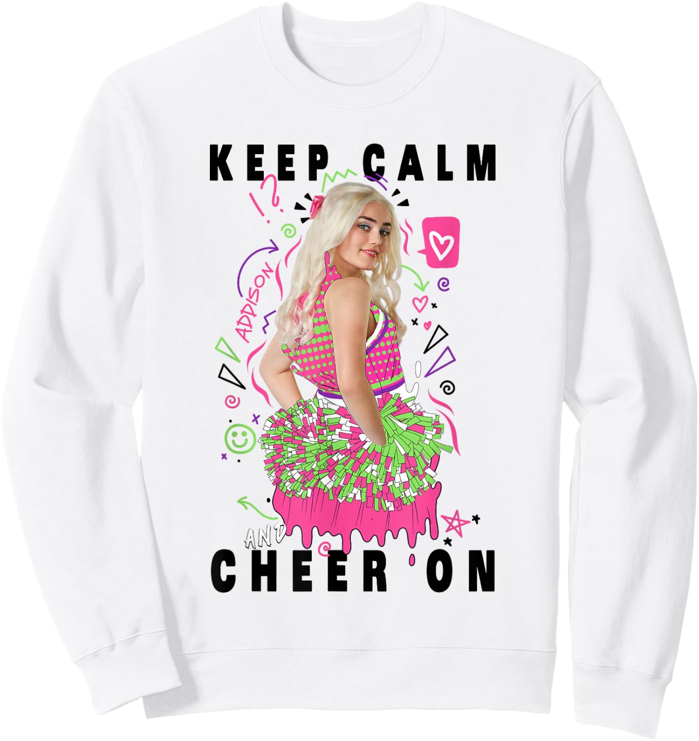 Disney Channel Zombies 2 Addison Keep Calm and Cheer On Sweatshirt - Sweatshirt | White