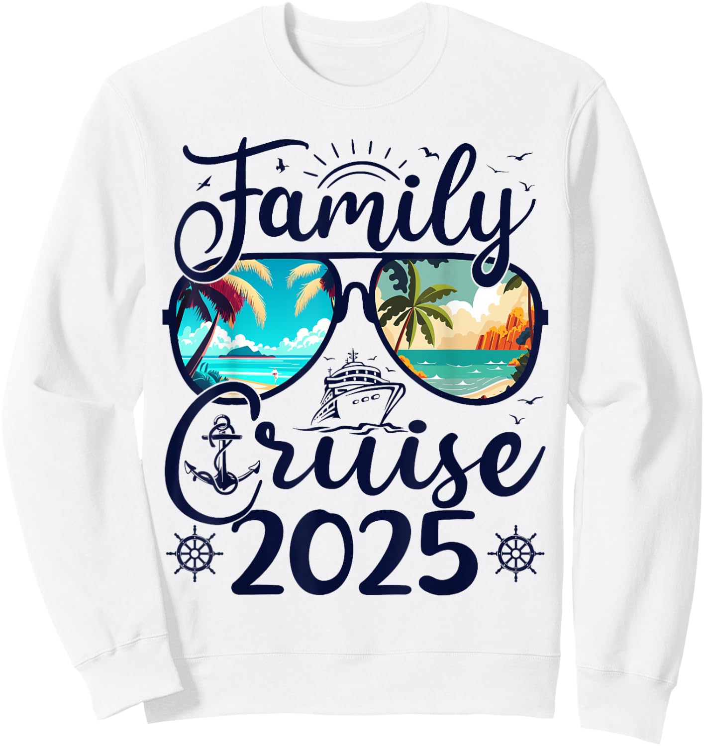 Family Cruise 2025 Summer Vacation Matching Family Cruise Men Women Kids Sweatshirt - Sweatshirt | White