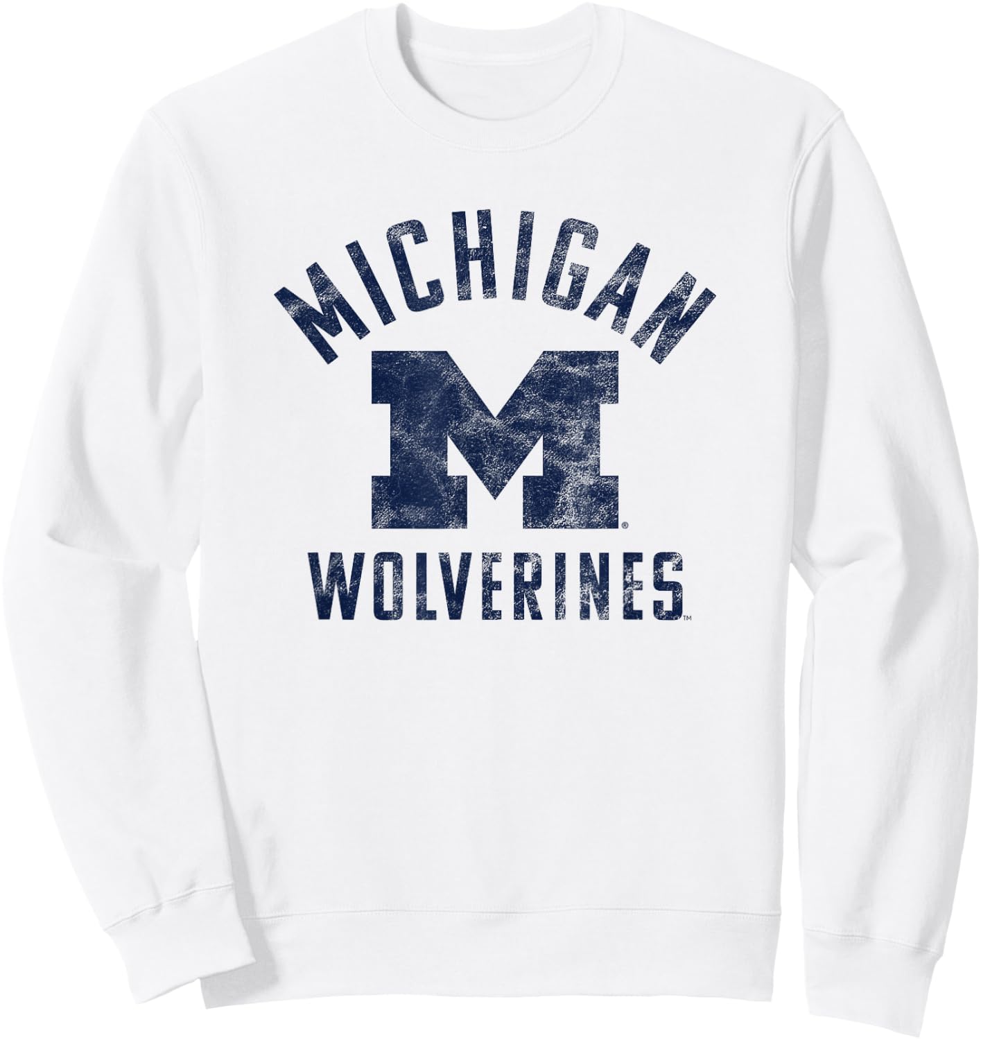 University of Michigan Wolverines U of M Large Sweatshirt - Sweatshirt | White